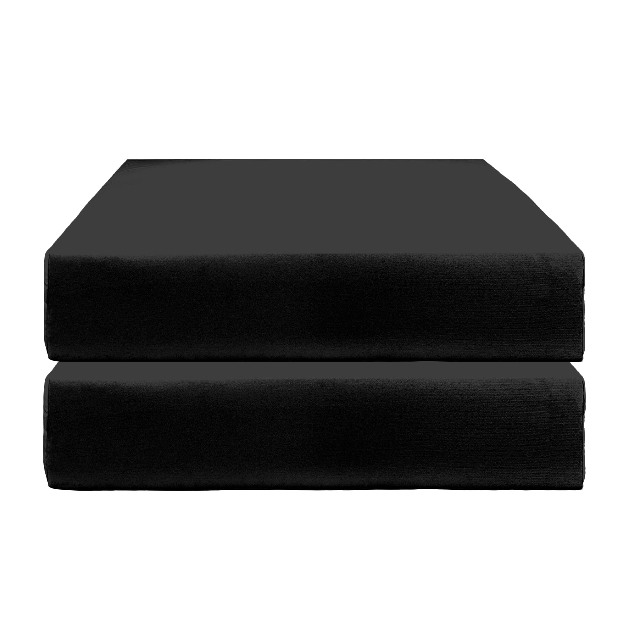 Condition photo showing Good Condition for set of 2 sunbrella deep seating chair cushions | 24" x 27" x 5" seat | water & fade-resistant | outdoor chair cushion for patio furniture | made in usa (canvas black)
