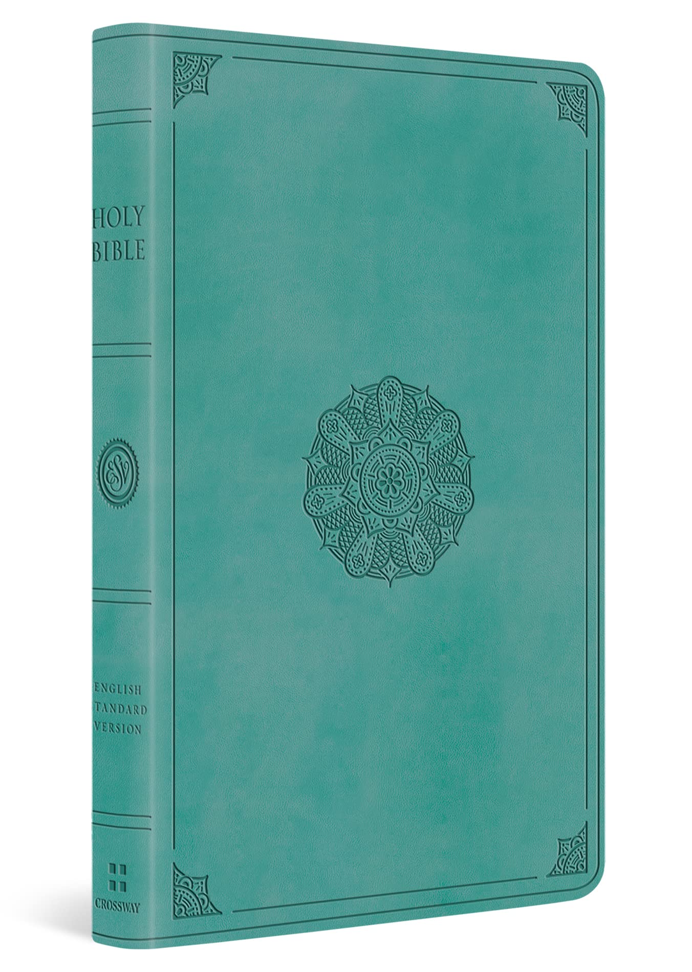 ESV Large Print Value Thinline Bible (TruTone, Turquoise, Emblem Design)