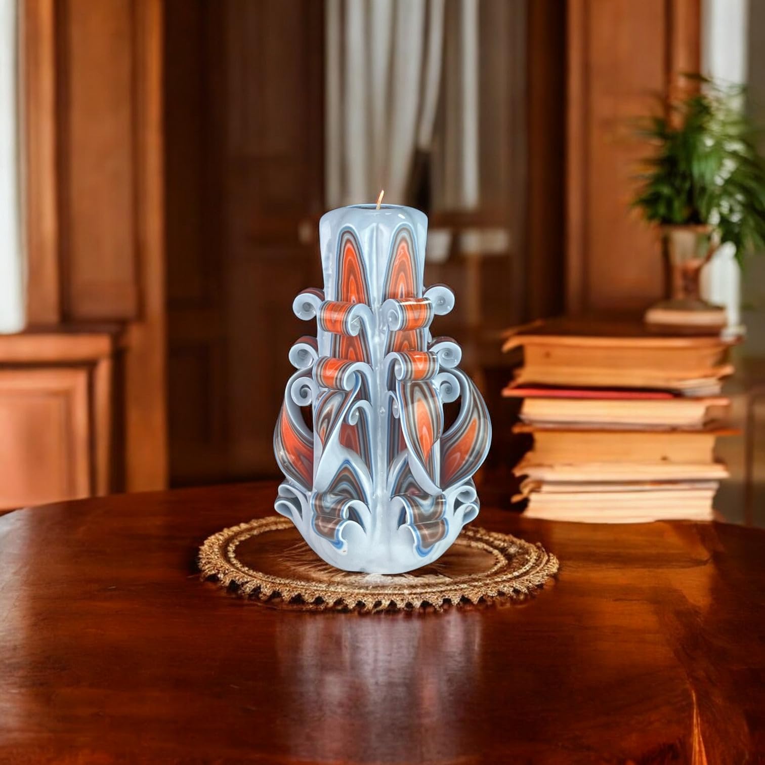 Candela Cilindrica Fatta A Mano – 18 Cm, 66 Ore Di Combustione, Inodore, Senza Fumo, Decorativa E Vegana