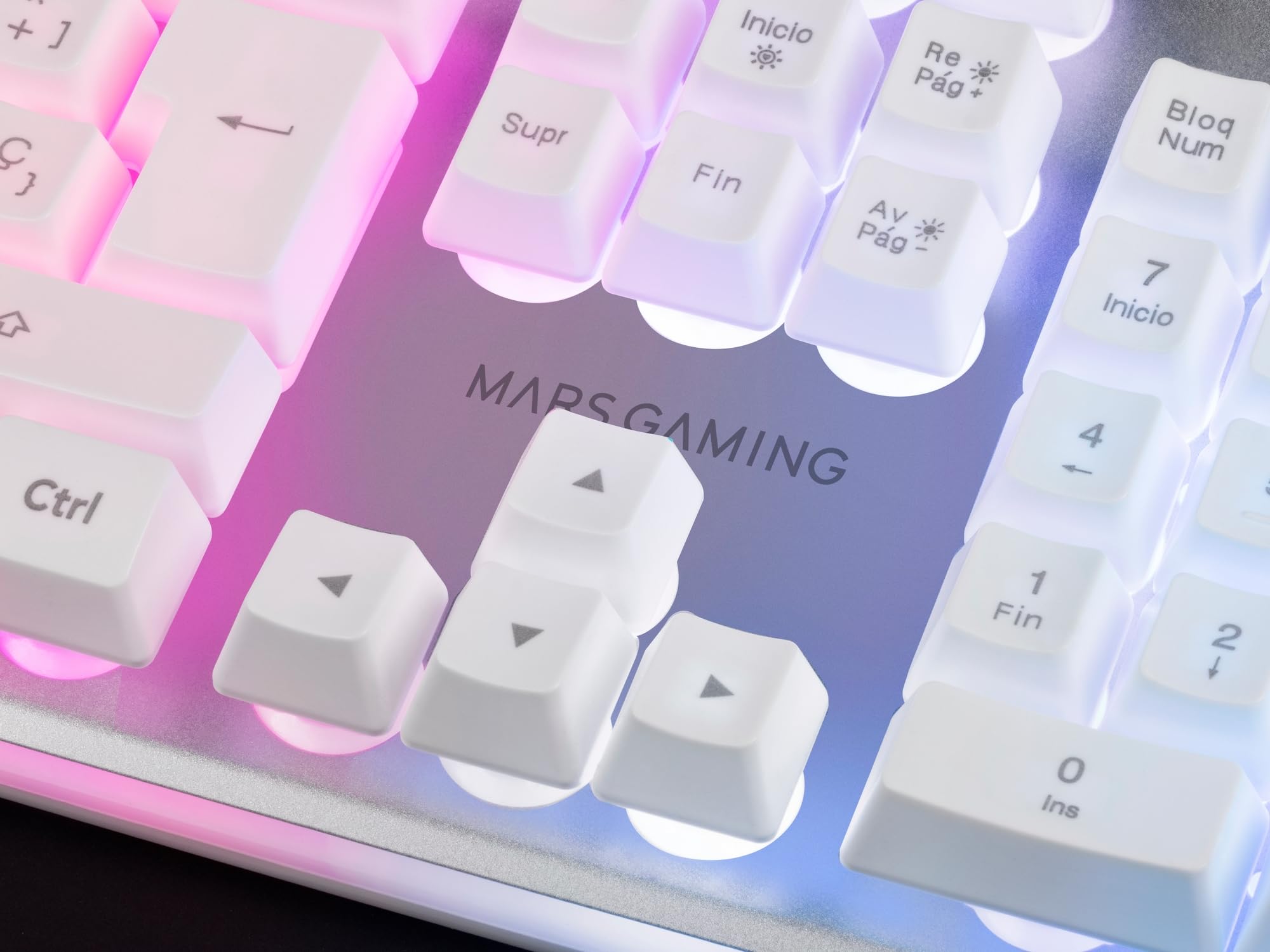 Mars Gaming MCPX, Idioma Español, Combo Gaming 3en1 con Teclado H-Mech Iluminado, Ratón Ultraligero 10000 dpi con Software y Alfombrilla XXL, Compatible con PC, PS4, PS5, Xbox, Blanco - 4