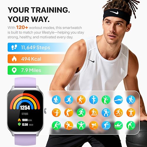 Miniatura 5 de Smart Watch for Women Men,(Answer/Make Call) 1.83'' Fitness Activity Tracker Smartwatch for Android iPhone iOS Compatible,IP68 Waterproof Step