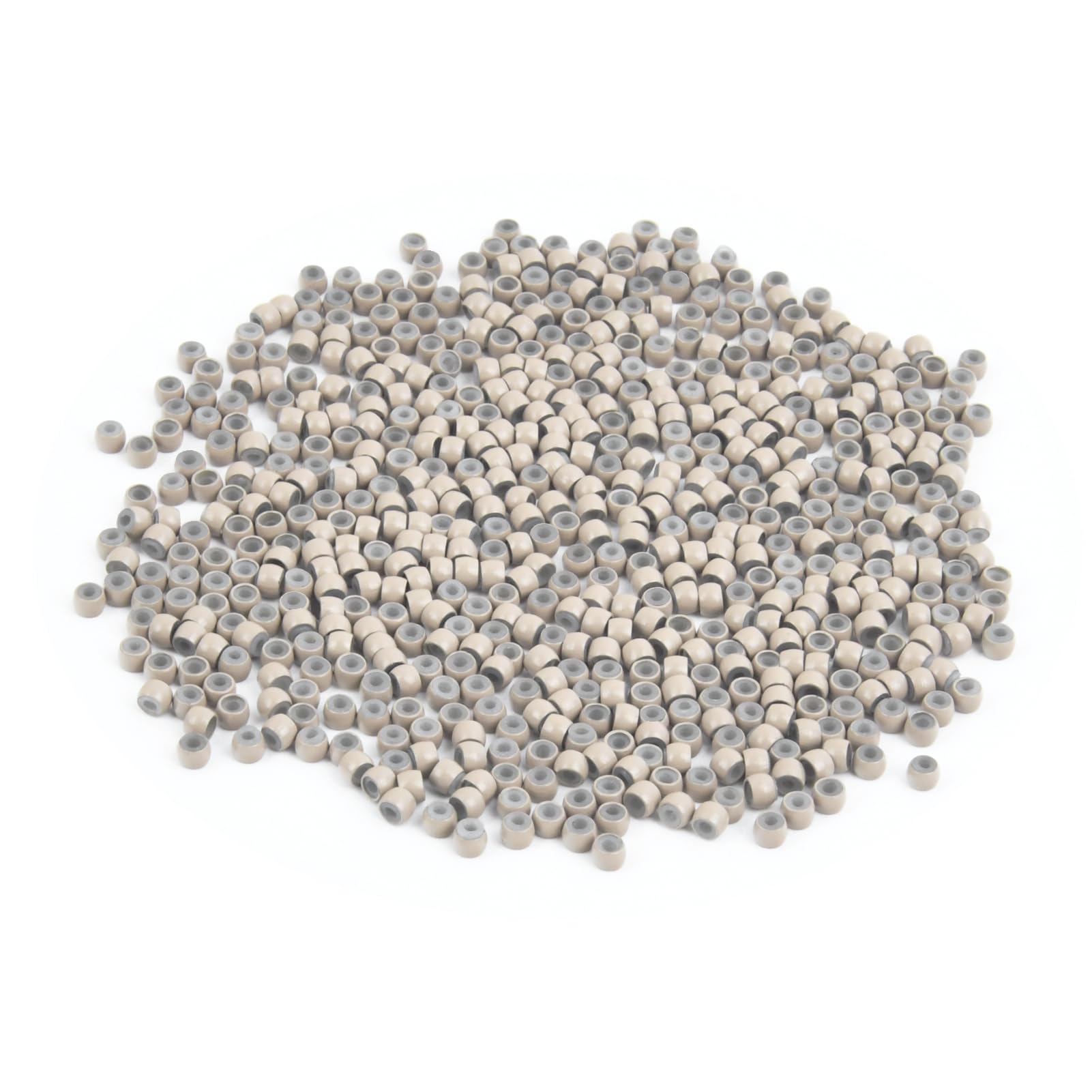 Vlasy Silicone Lined Nano Rings Beads for Nano Tip Hair Extensions Micro Nano Beads (600pcs, Gray Blonde) - Image 3