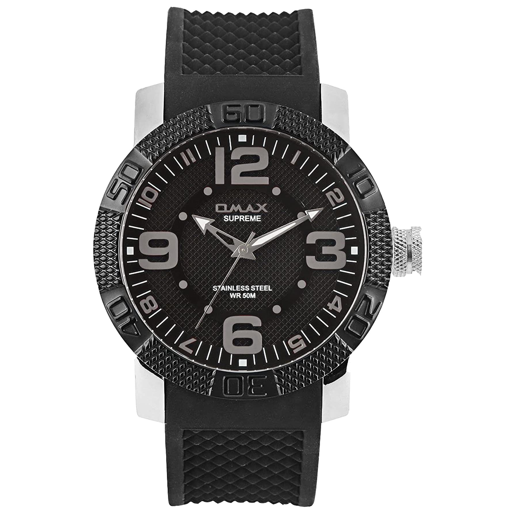 OMAX Analog Black Dial Black Silicone Strap Mens Watch - SS287 (B01N8TNXYZ) Amazon Price History, Amazon Price Tracker