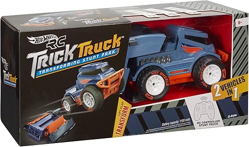 Miniatura 14 de Hot Wheels RC Trick Truck Transformando Stunt Park, vehículo