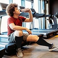 Vista 6 de 3 pares de calcetines de compresión talla extra grande para mujeres y hombres, pantorrilla ancha, 20-30 mmHg, soporte hasta la rodilla