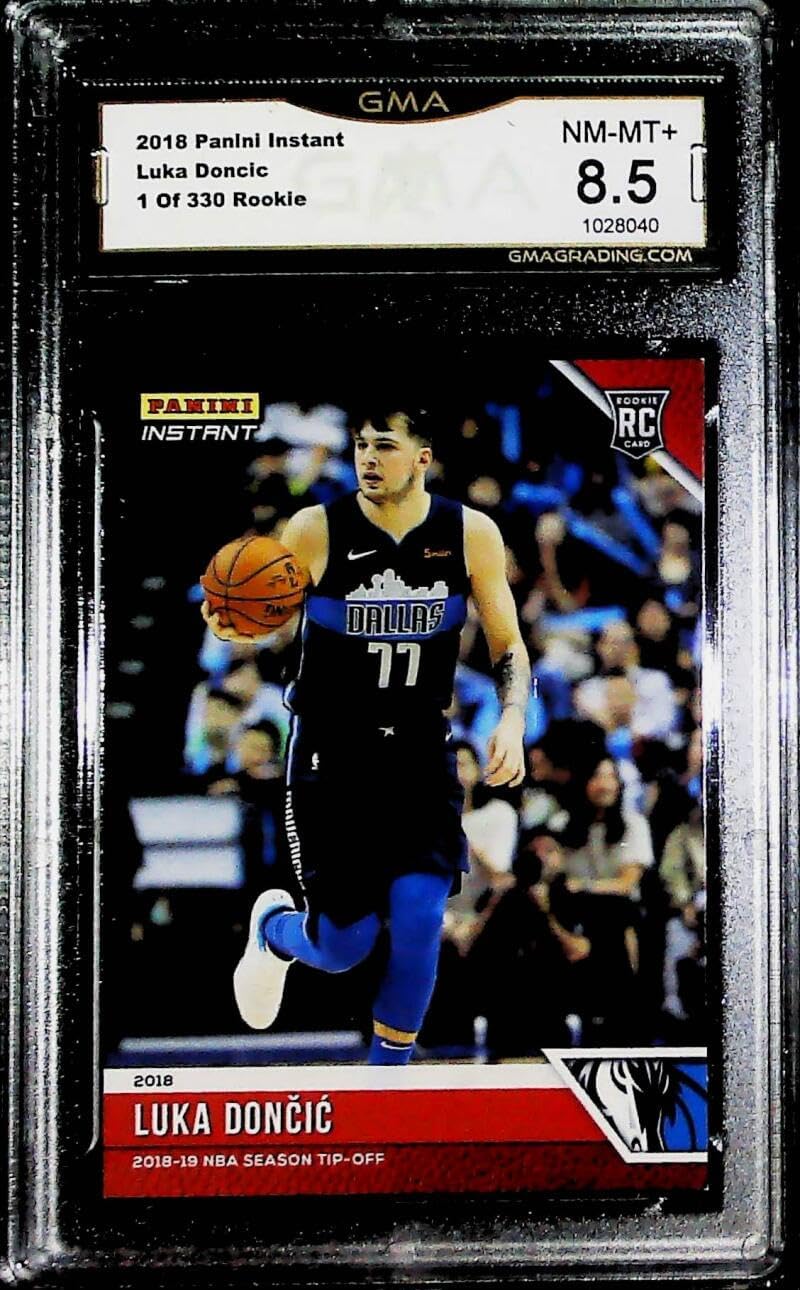 2018-19 Panini Instant #10 Luka Doncic RC Rookie Dallas Mavericks 1 OF 330 Graded NM-MT+ GMA 8.5 Official NBA Basketball Trading Card by Panini America (Serial Numbers May Vary)