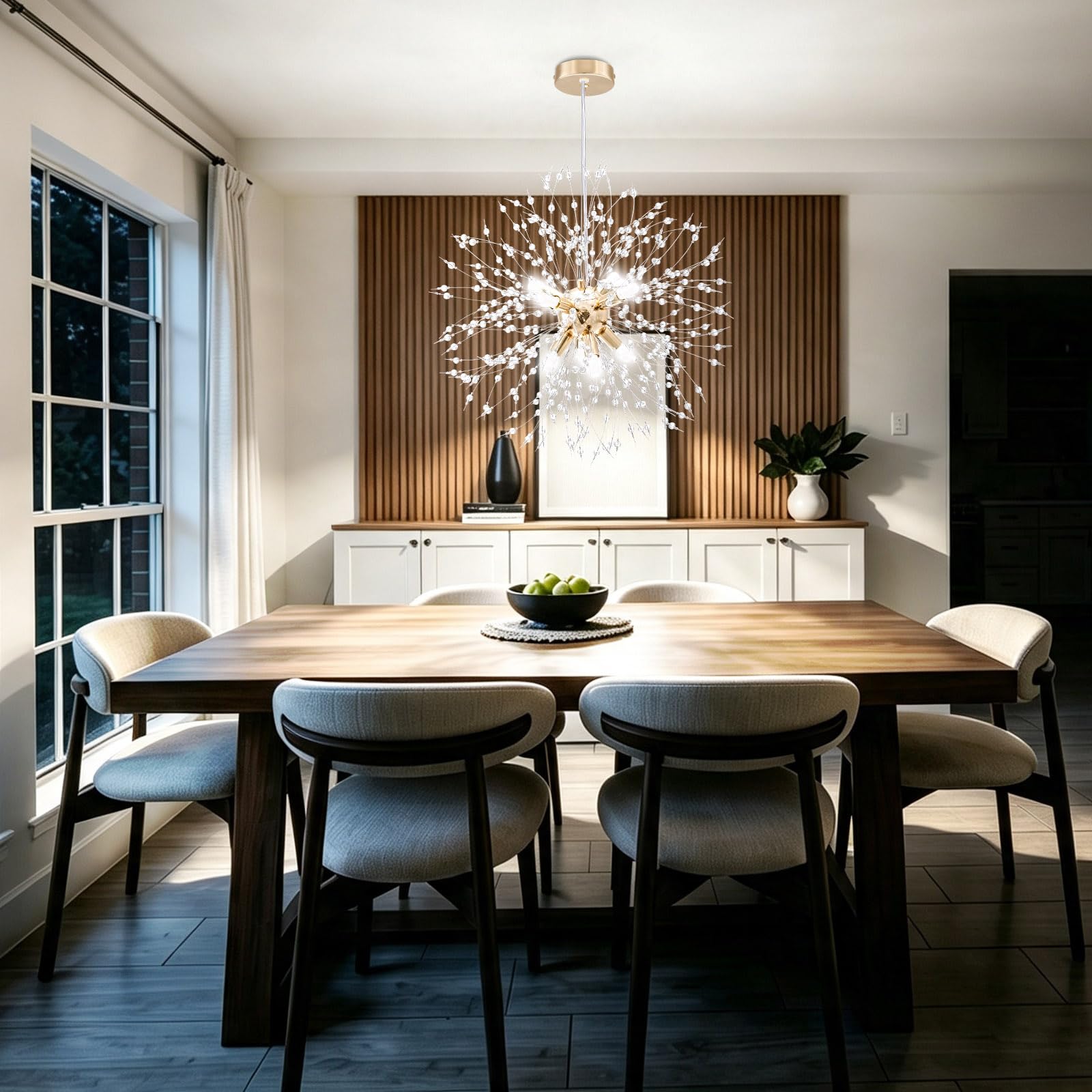KAWELL Luxe Cristal Plafonnier Moderne Lustre en Cristal