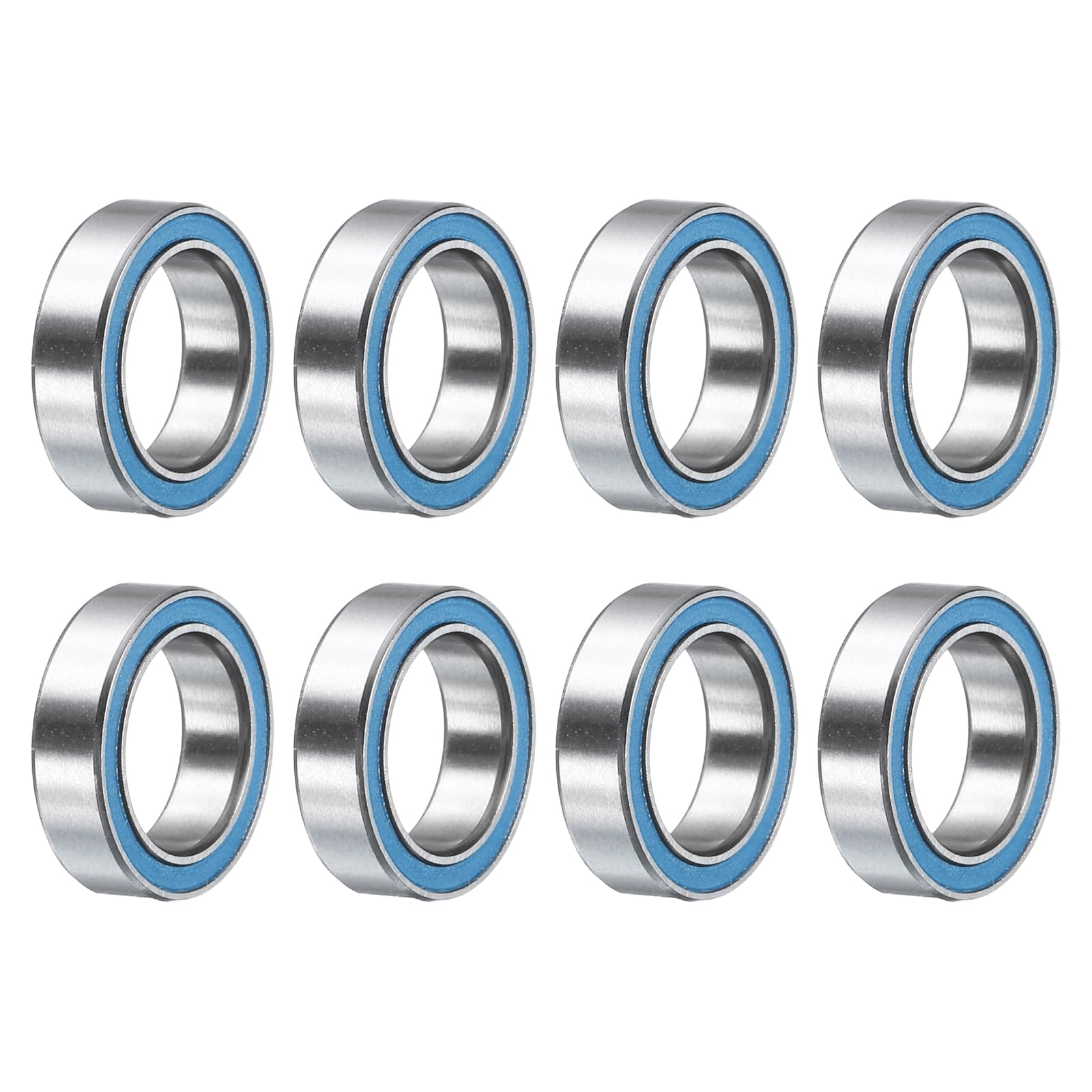 QUARKZMAN 8 sztuk 6700-2RS sztywne łożyska kulkowe 10x15x4mm stal chromowana podwójne uszczelnione łożyska precyzyjne łożyska, P6 (ABEC3), niebieski
