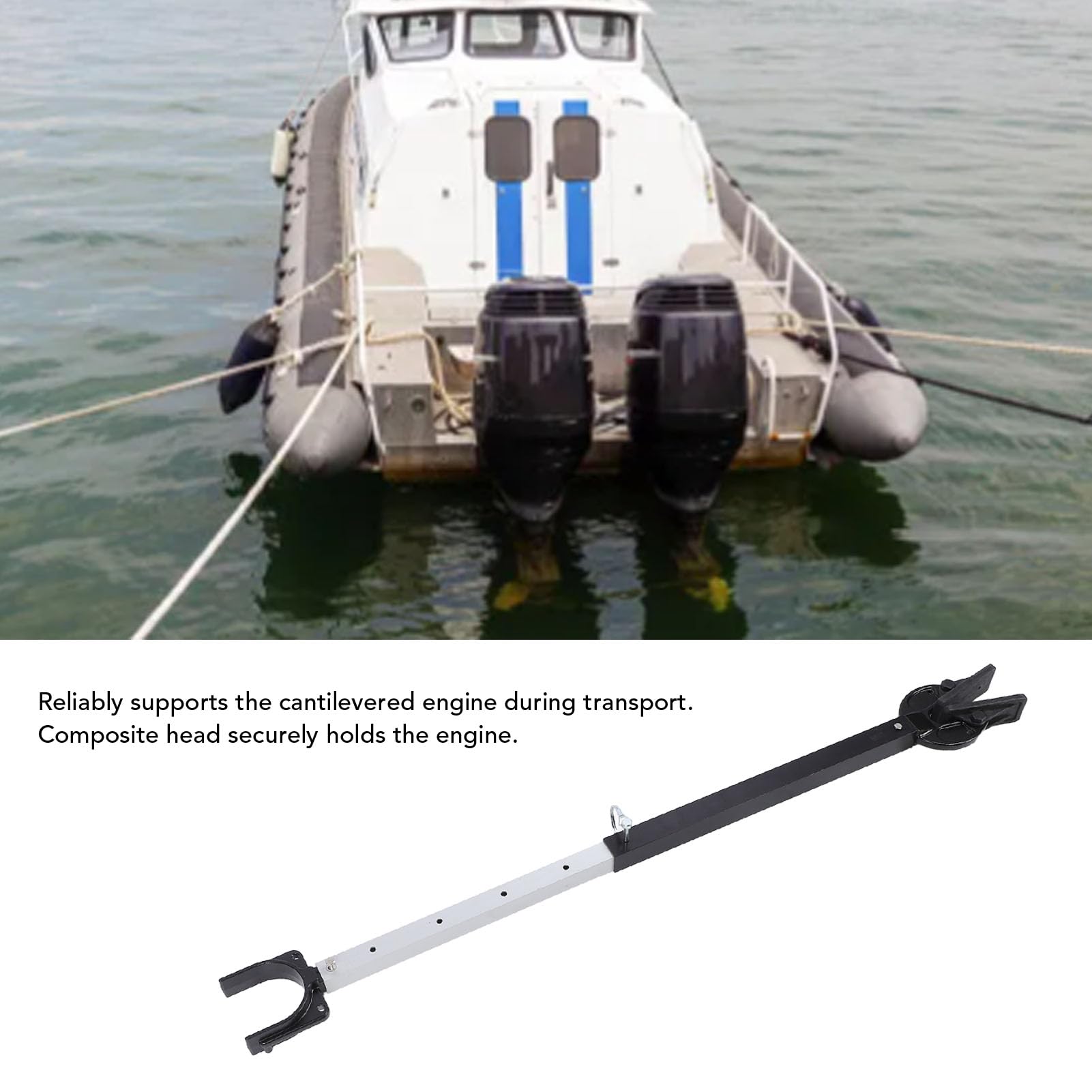 Économiseur de Tableau Arrière de Bateau, économiseur de Tableau Arrière de Protection de Moteur de Bateau pour Support de Moteur Hors-bord avec Tête Composite Maintient le