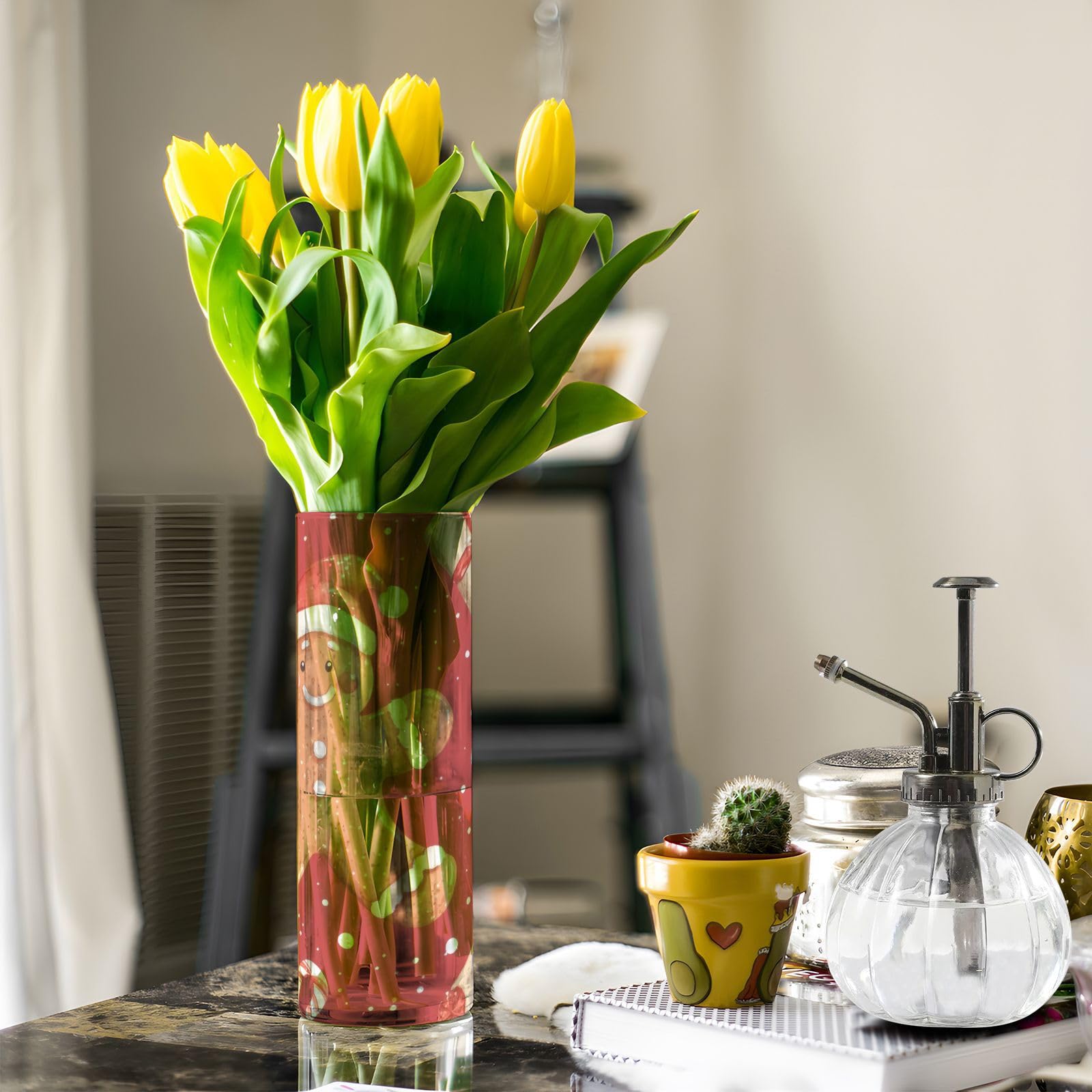 Amazon.com: WELLDAY Christmas Gingerbread Flower Vases Clear Vase