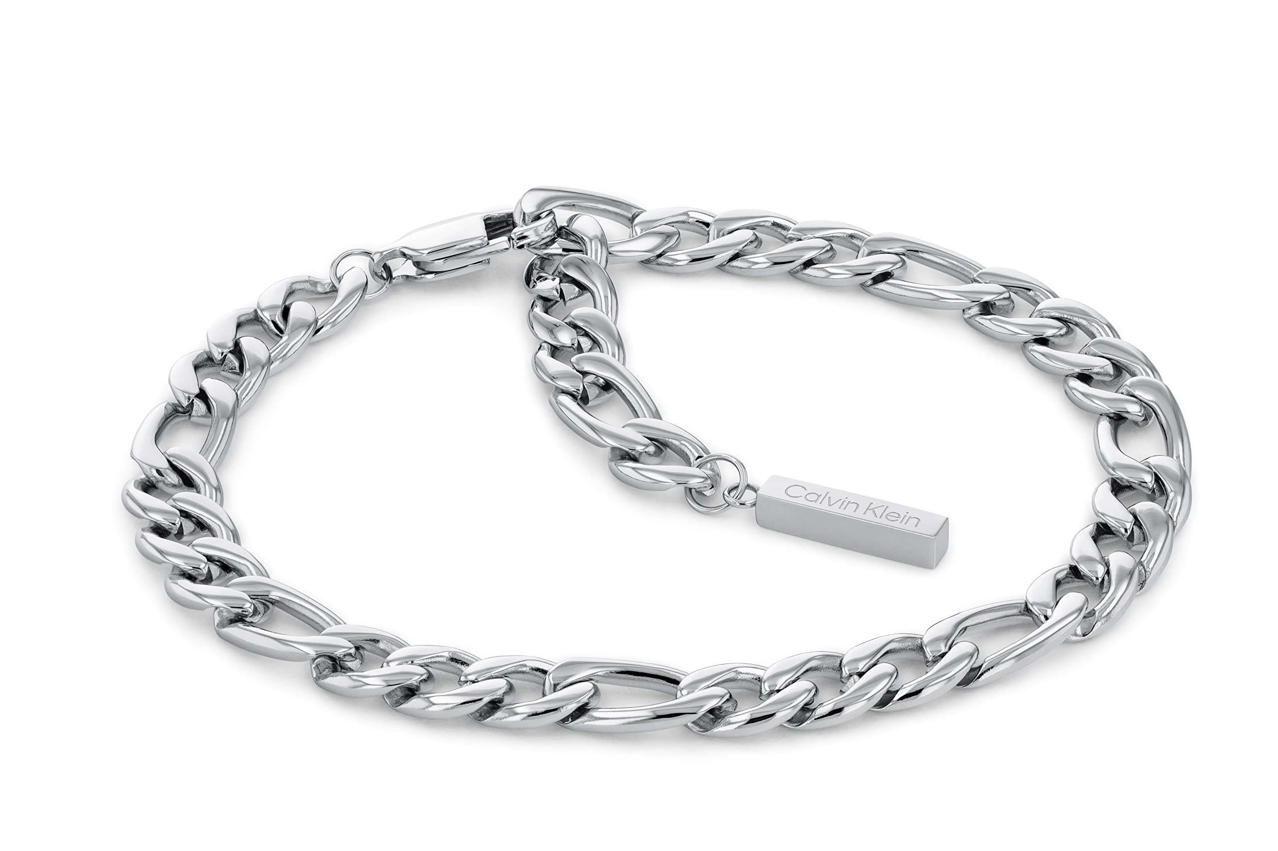 Calvin Klein Damska bransoletka łańcuszkowa z kolekcji LINKED - 35700003, Jeden rozmiar, Stal nierdzewna, Bez kamieni szlachetnych
