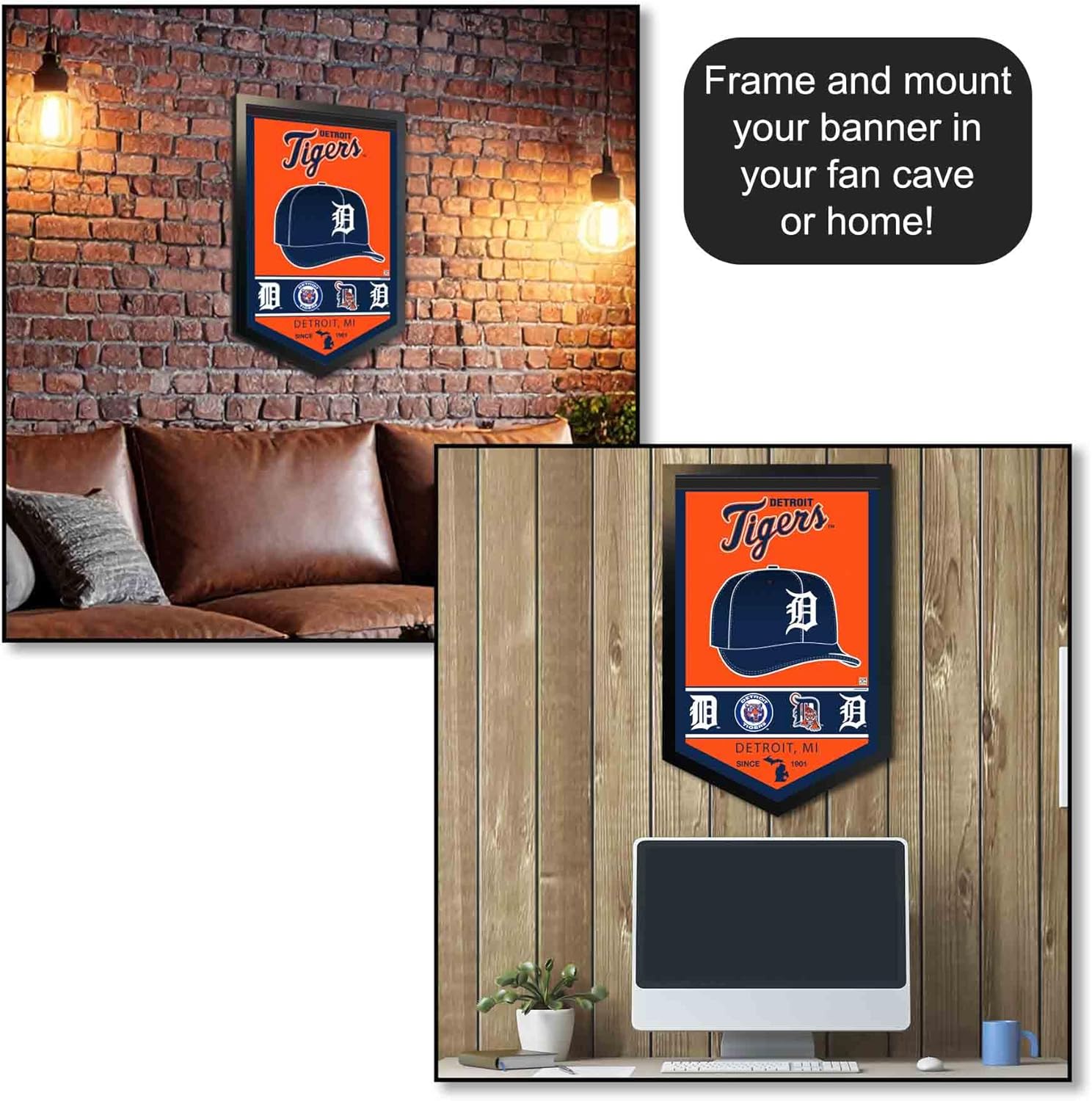 WinCraft Detroit Tigers Heritage History Banner Pennant - Image 4