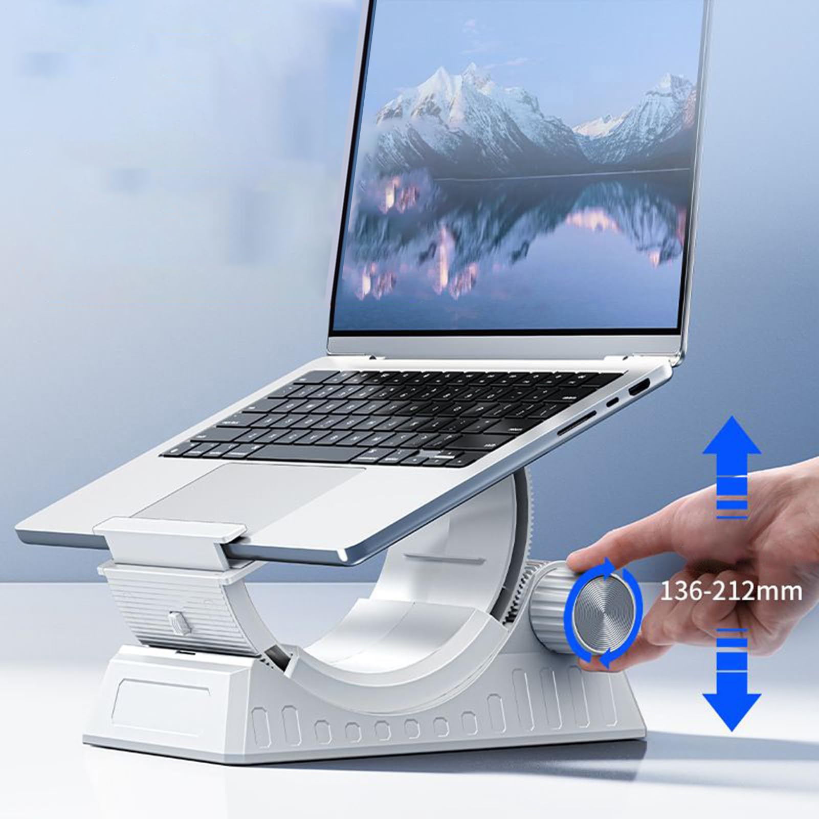 Supporto Laptop Da Scrivania Supporto Regolabile E Pieghevole Con Design A | Alzata per Laptop da Scrivania Per Casa Ufficio Divano Auto