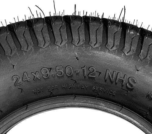 Miniatura 8 de 24x950-12 Turf Lawn Mower Golf Cart Tractor Tires 4Ply Tubeless Set of 2