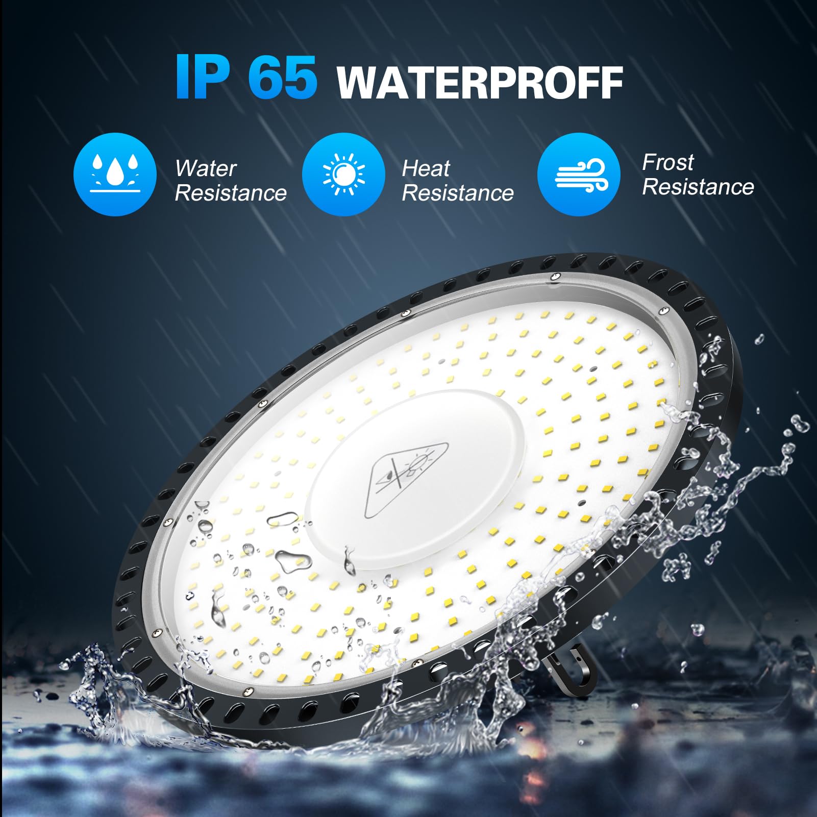 UFO Led High Bay Light 300W 20 Pack 30000lm High Bay Led Lights with US Plug 5000K Daylight — view 5