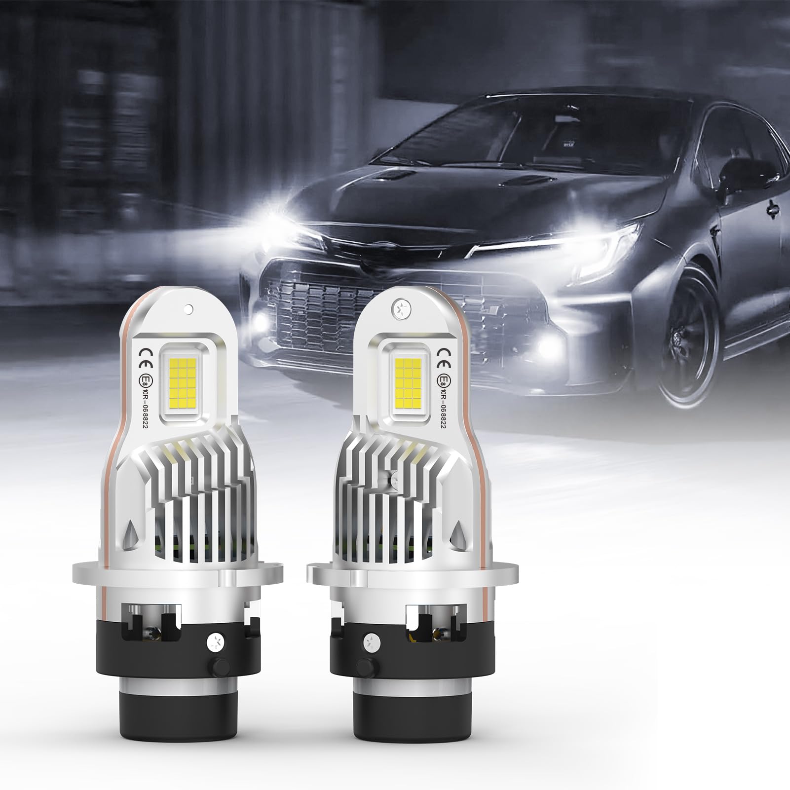 Lot de 2 ampoules xénon D2S 12 V 35 W - 6500 K - Blanc froid - D2S - Avec certification - Remplacement pour ampoules xénon HID - Performance stable et extrêmement durable