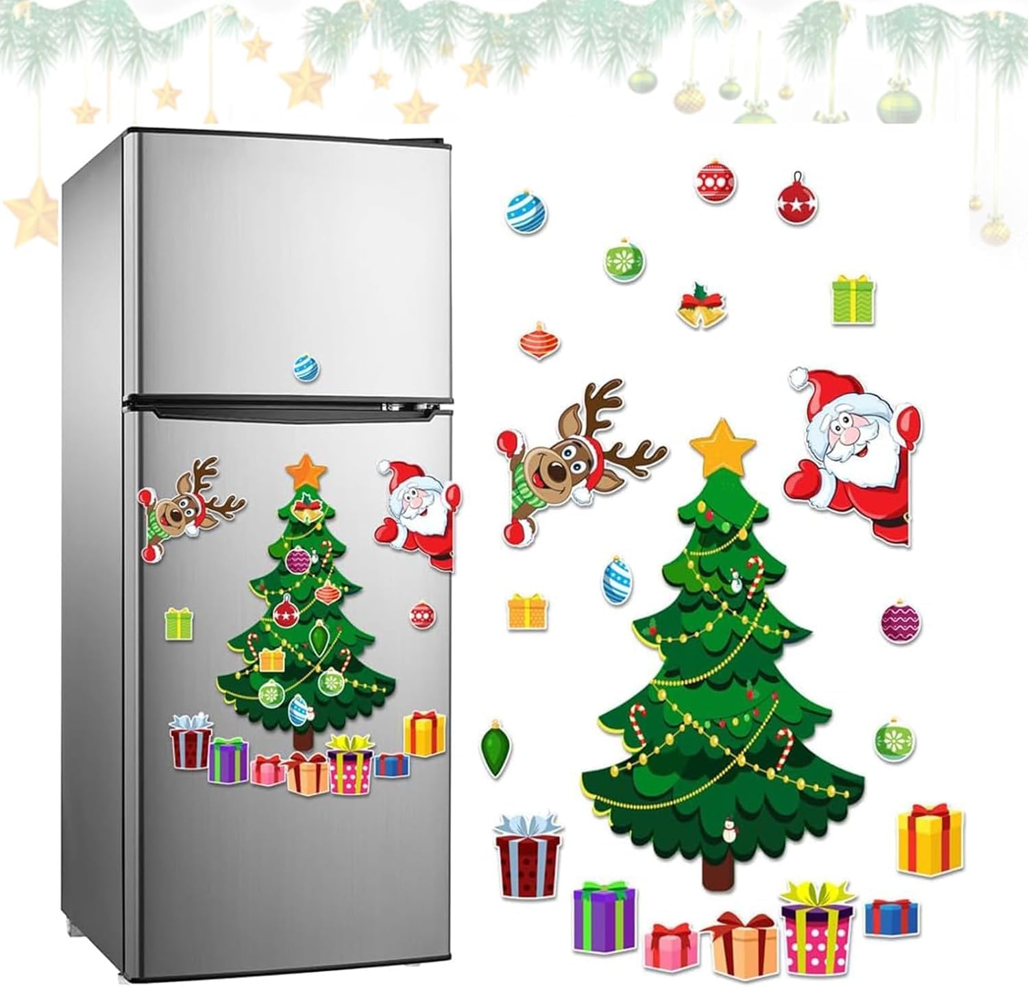 Amazon.com: Christmas Refrigerator Magnets Magnetic Christmas Tree ...