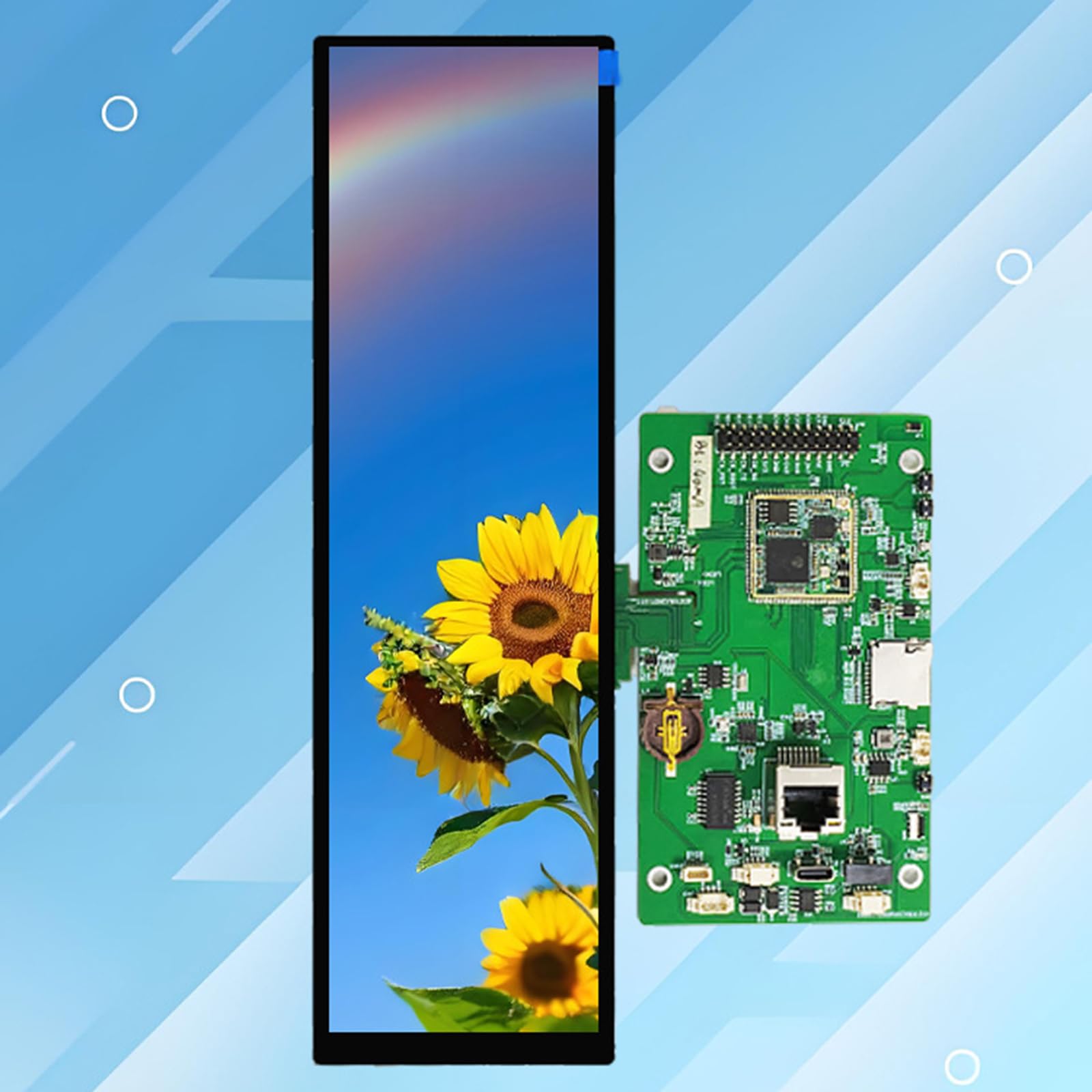 Digital Signage LCD Modul 8,8 Zoll Hochformat, Display 32 Board