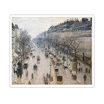 ピサロ・カミーユ、冬景色、希少な画集より、新品高級額装付、状態良好 ピサロ・カミーユ、冬景色、希少な画集より、新品高級額装付