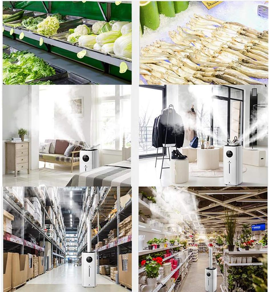 Humidifiers 21L Large-Capacity Industrial Smart Quad-core Commercial Supermarket Vegetable and Fruit Fresh-Keeping Workshop Factory Sprayer White (Touch Version)