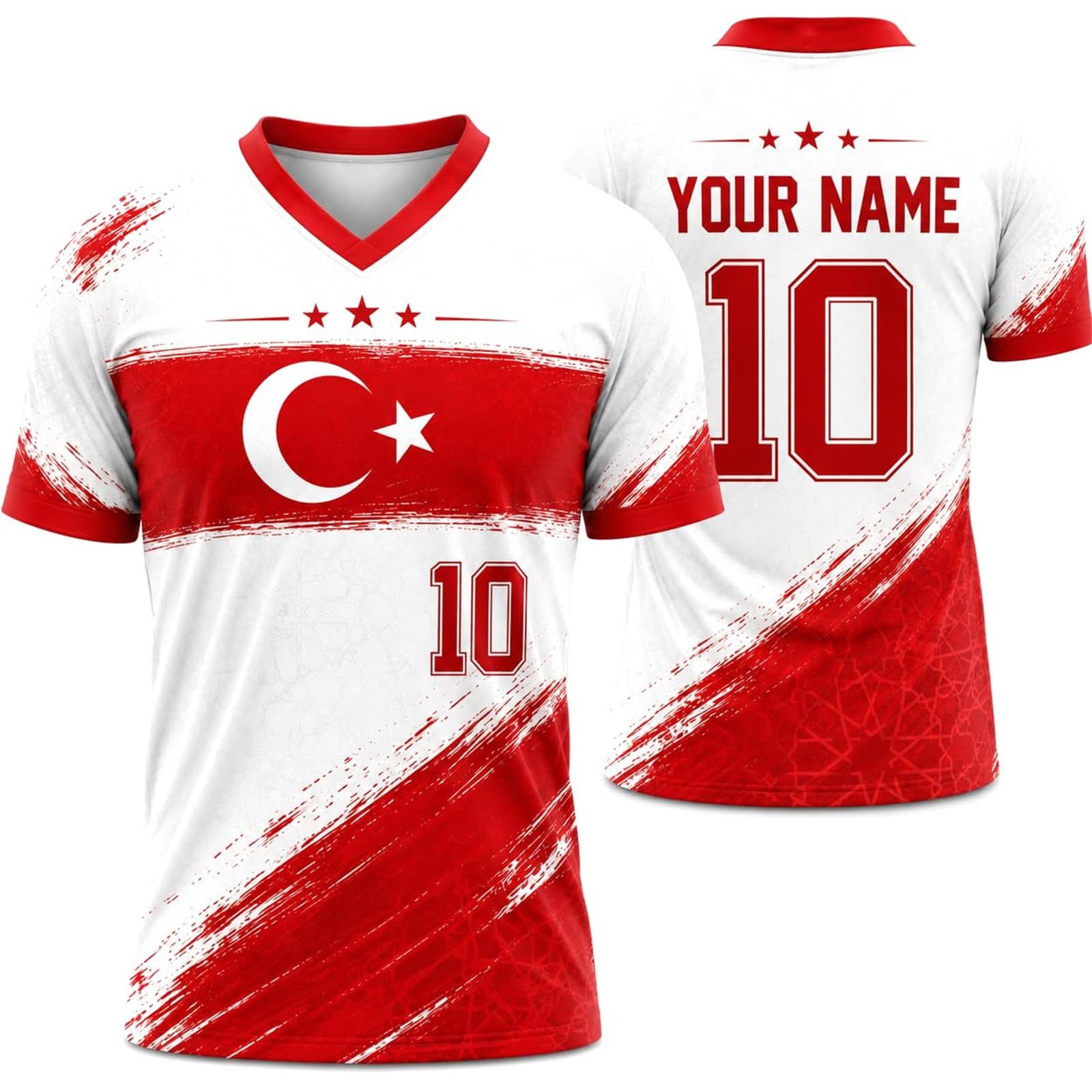 Personalised Name Number Football Shirt 2026 Men Women Youth (Turkey)