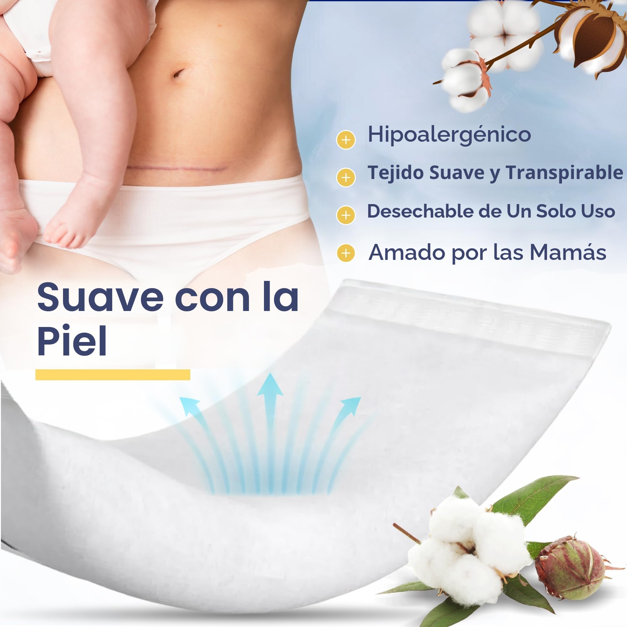 First Days Maternity - Compresas de Frío Perineal Instantáneo para el Posparto. Compresa refrescante absorbente para después del parto.