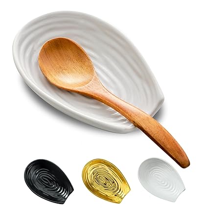 Glowworm Spoon Rest, Christmas Spoon Rest for Stove Top, Ceramic Coffee Spoon Rest, Spoon Holder for Kichen Counter, Spatula, Farmhouse Decor, Heat Resistant, Housewarming Gifts, White