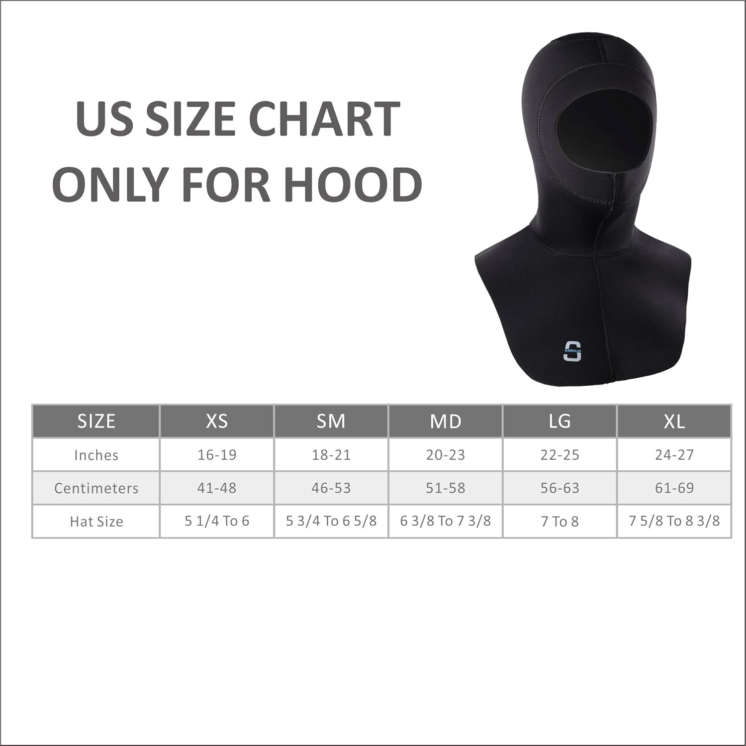 SARHLIO Neoprene Wetsuit Hoods Scuba Diving Hood for Men Women Can Be Trimmed by Owner High Stretch with Flow Vent Bib Dive Cap Face Seal for Water Sports Thermal Protection : Sports & Outdoors