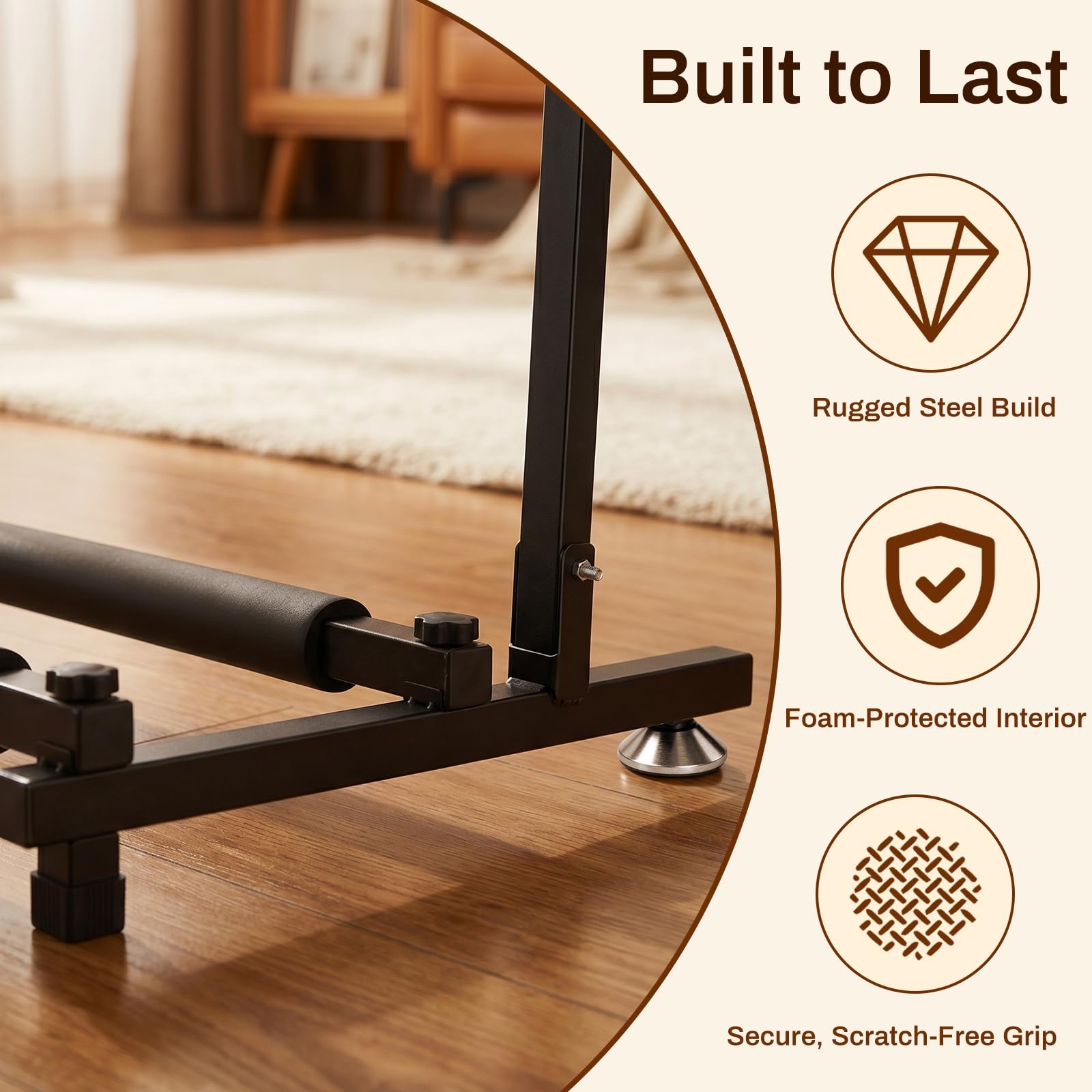 AODSK Soporte para guitarra múltiple con diseño plegable, soporte negro portátil para múltiples guitarras y bajos, estudio y exhibición en el hogar
