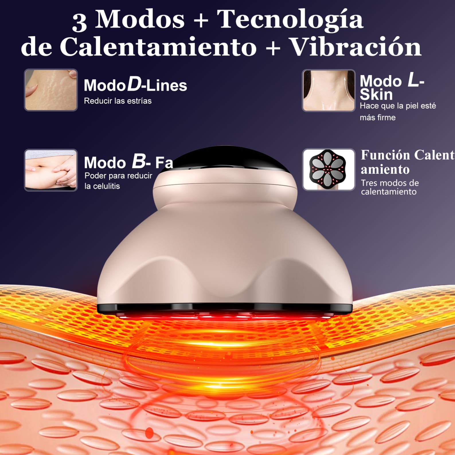 Masaje Anti Celulitis Masajeador, Aparato Anti Celulitis, 3 en 1 Masajeador Anticelulítico Multifuncionales Portátiles Para el Tamaño, Vientre, Nalgas, Brazosy Piernas, Unise, Hombres para Levantar - 3