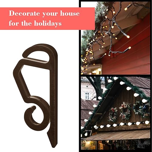 Miniatura 5 de Marsui 120 clips de luz de Navidad para exteriores, ganchos de plástico resistentes a la intemperie, ganchos de valla para techo de Navidad, árbol