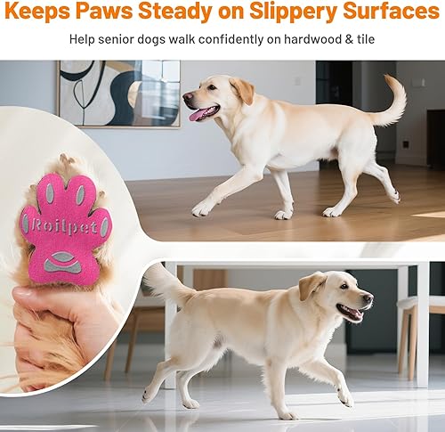 Miniatura 5 de Almohadillas para patas de perro para tracción, agarres antideslizantes para los dedos de los pies para perros que no se resbalen en suelos de