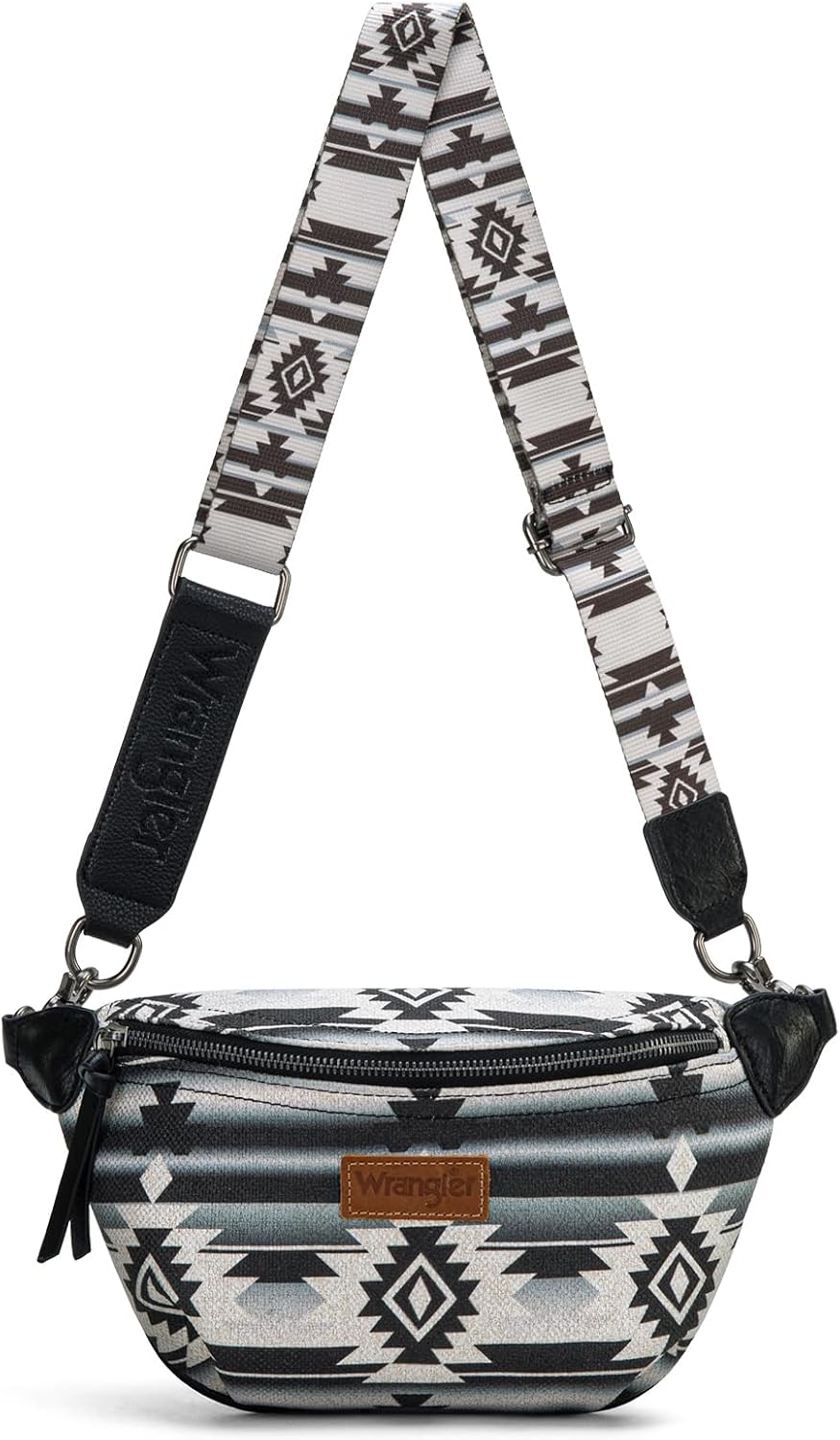 Montana West x Wrangler Large Fanny Packs for Women Western Crossbody Sling Bags Aztec Belt Purse - Image 4
