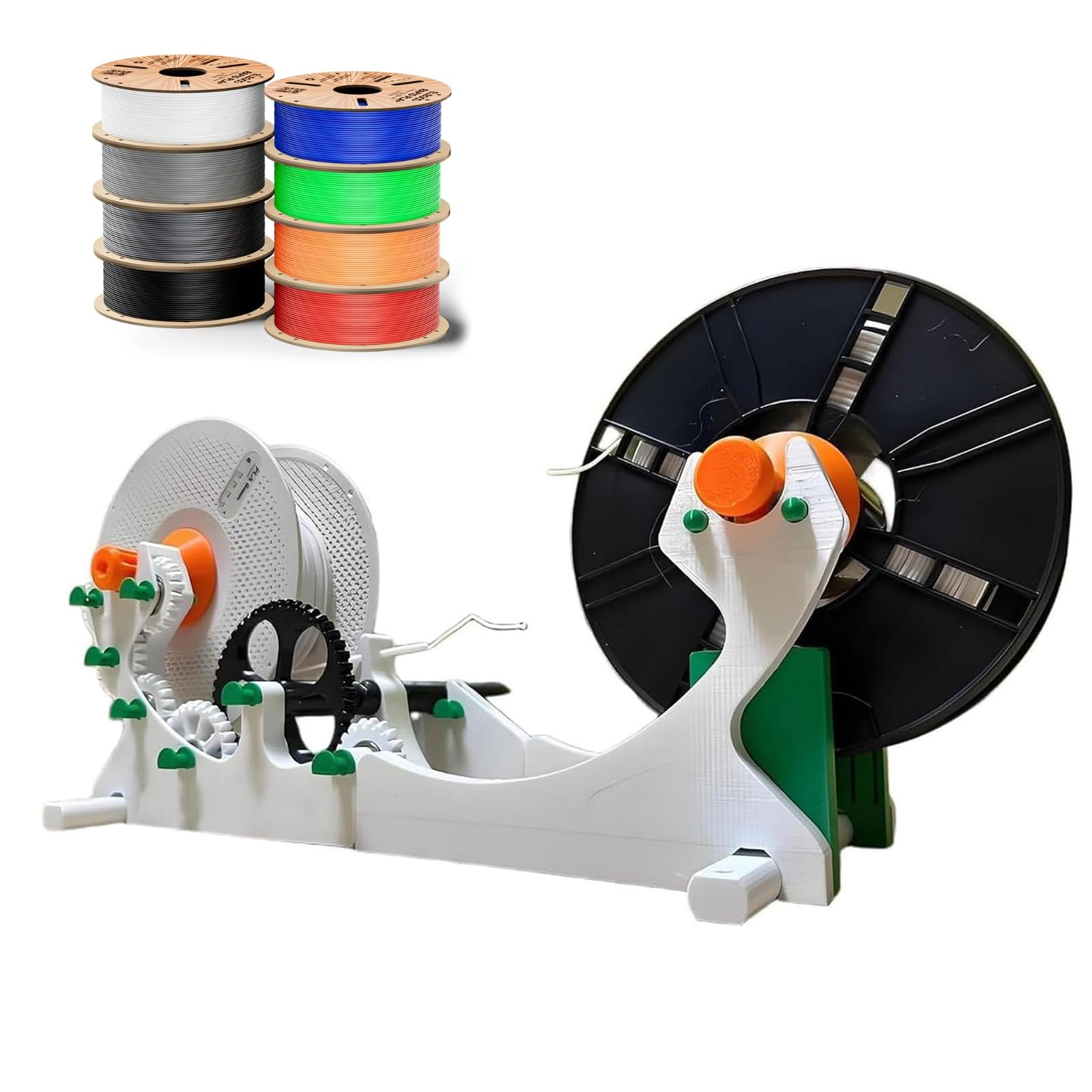 Rebobinador automático de filamento 3D, enrollador eléctrico de filamento para impresión 3D con accesorio de posicionamiento, rebobinador de bobinas universal, enrollador automático de hilo