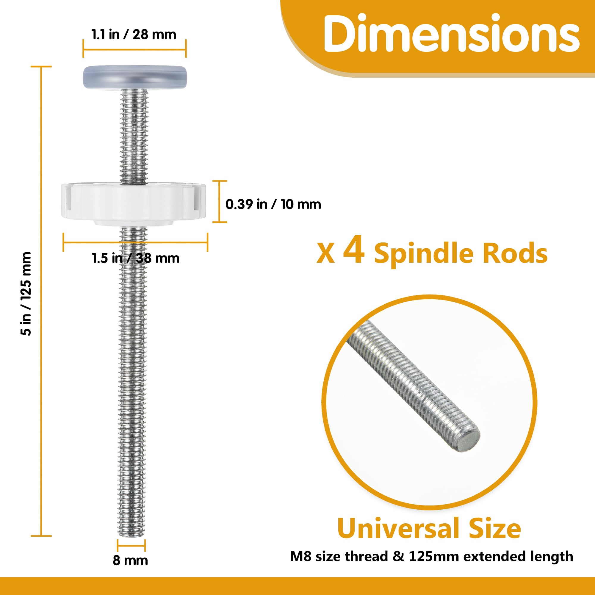 Threaded Spindle Rods Snapklik.com : Dreyoo Baby Gate Extender Extension, 4 Pack Pet Gate ...