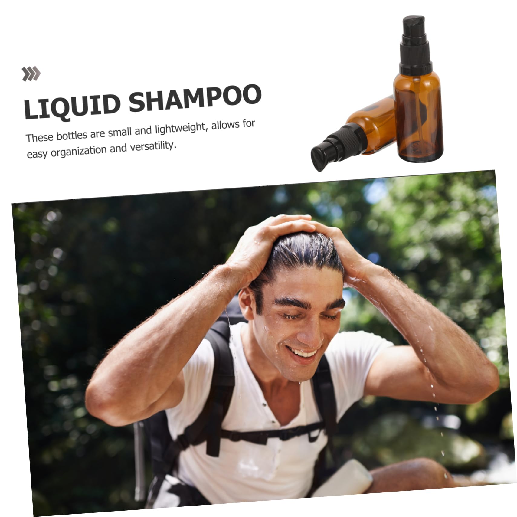 VICASKY 3 Set Bottiglie Viaggio Contenitori Ricaricabili Per Lozioni E Cosmetici Bottiglie Con Pompa Per Viaggi E Leggere E Sicure Per Borse E Valigie 6 Pezzi*3