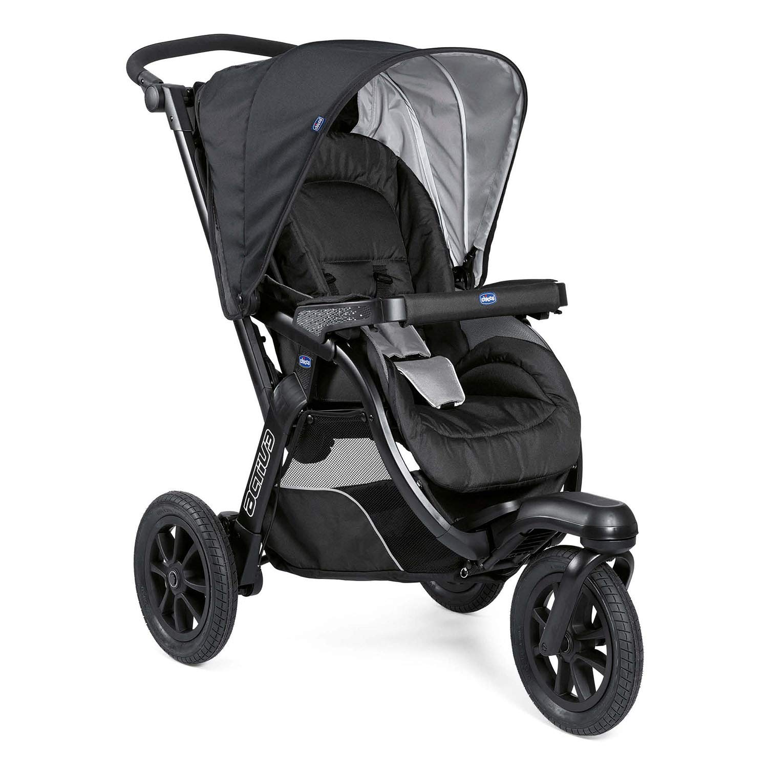 Chicco Trio Activ3 Passeggino Trio 3In1 Sistema Modulare Con Car Kit, Passeggino 3 Ruote, Nero, 121.5 x 64 x 113 cm; 26.3 Kg