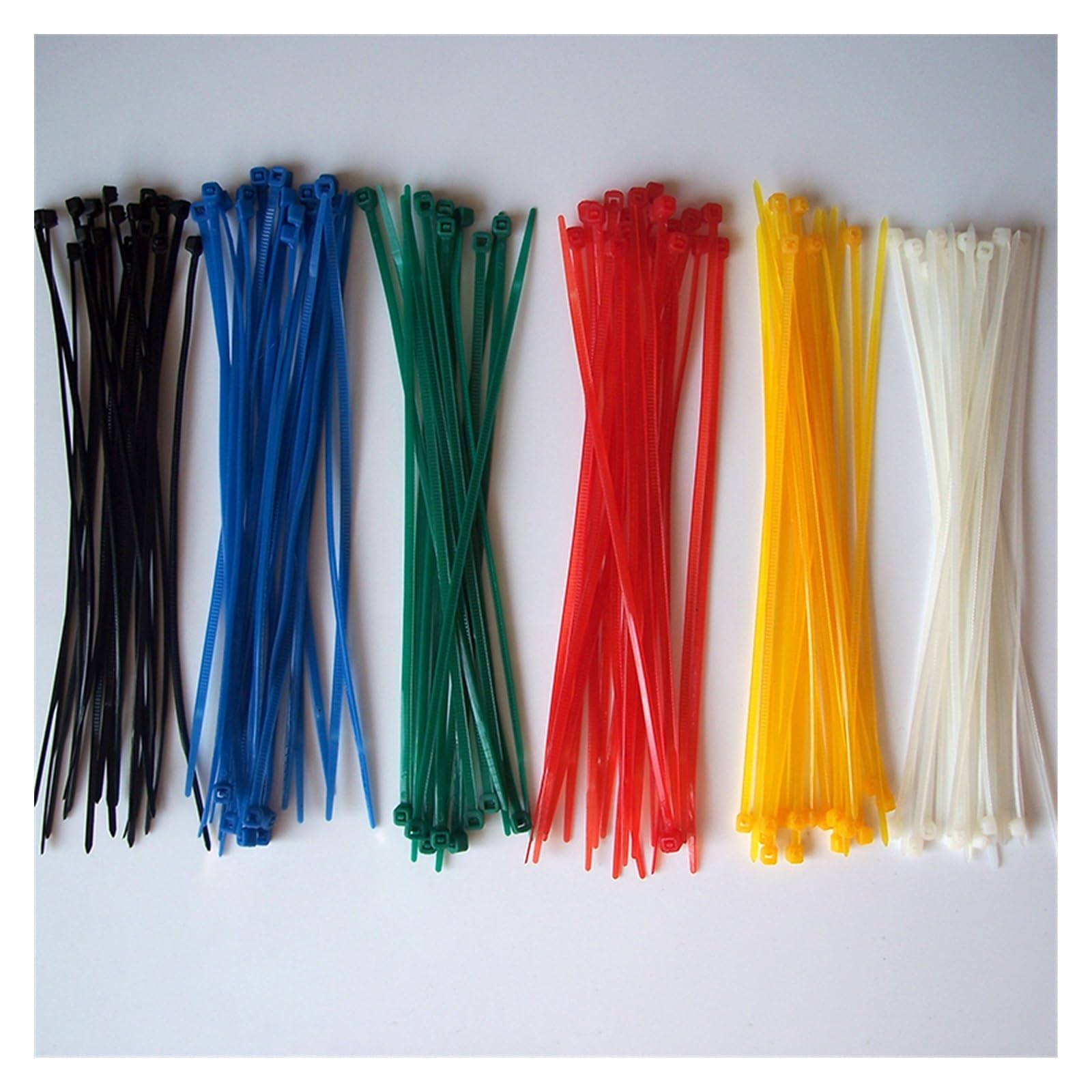 100/200/500 bridas de nailon con cierre automático, 0.118 x 7.874 in, plástico con cremallera, correas para encuadernación de alambre, bricolaje (color: verde UV, tamaño: 100 unidades) (negro, 100 u