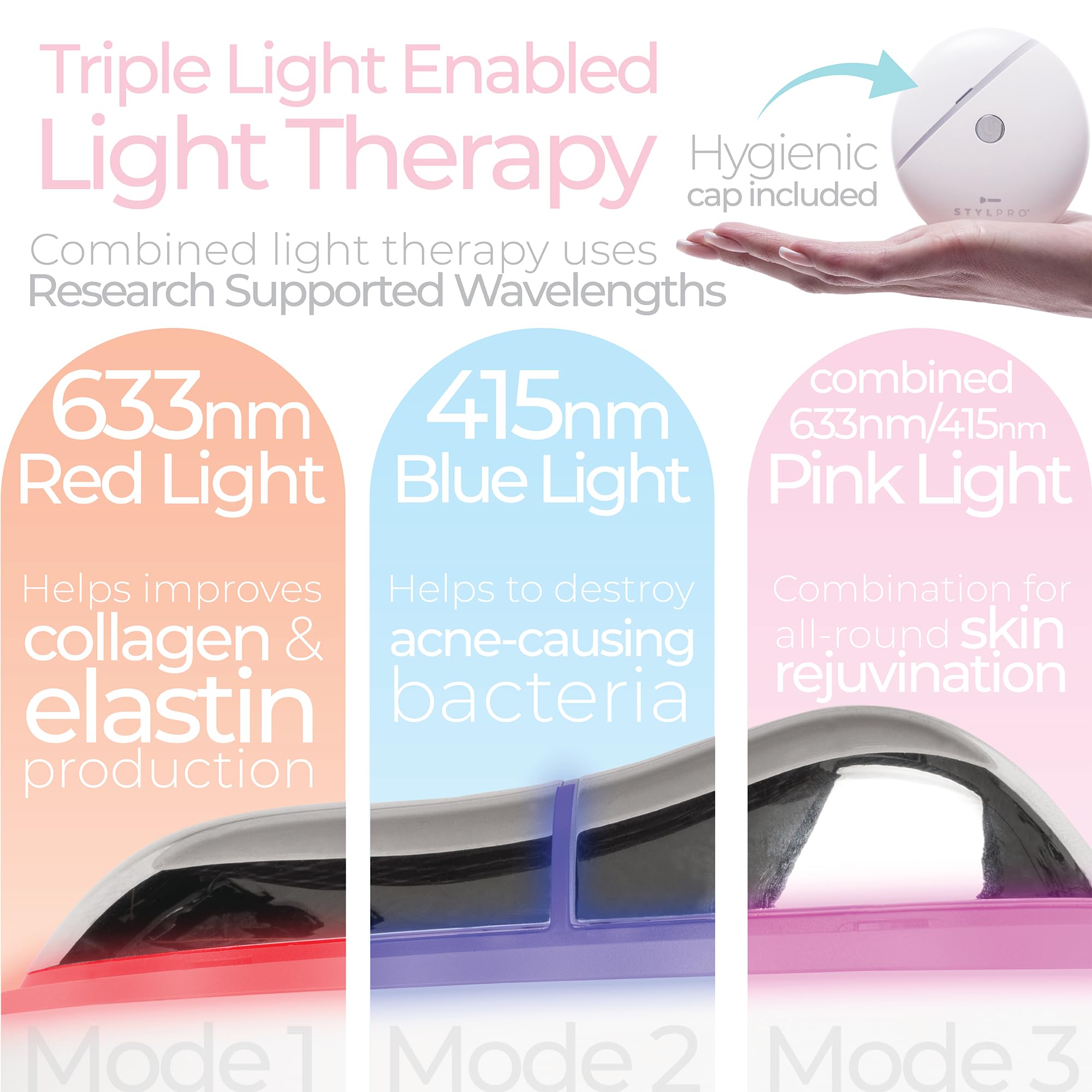 STYLPRO 6 in 1 Beheiztes LED-elektrisches Gua Sha - Gesichtsformung & Lifting Tool mit Rotlichttherapie & beruhigender Wärme - Vibration für Lymphdrainage & strahlende Haut