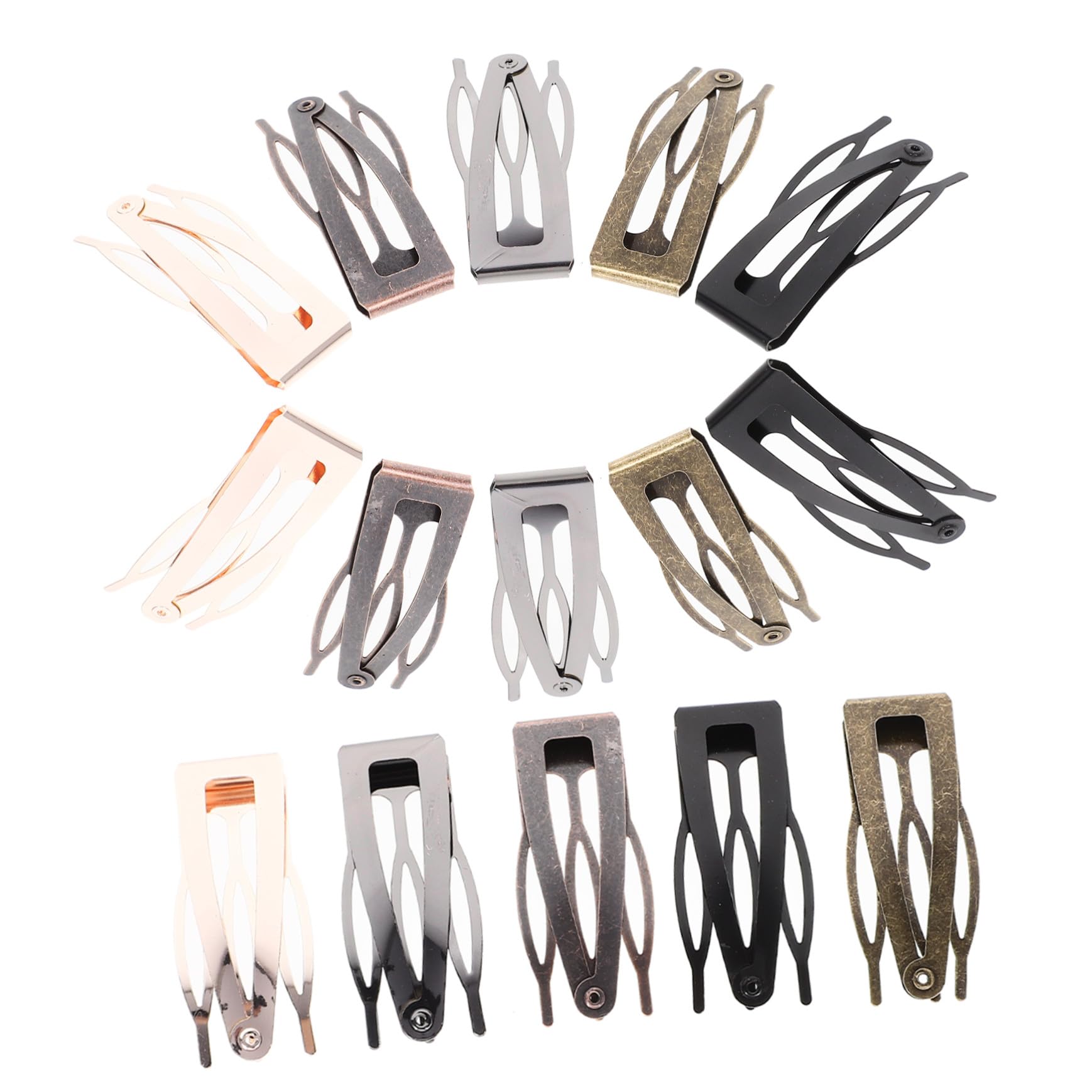 minkissy 40 Stück Teiliges Metall Haarklammern Langlebige Snap Clips für Mädchen und Frauen Modische Haarschmuck für Kurze Haare Vielseitige Haaraccessoires für Alltag und Feierlichkeiten