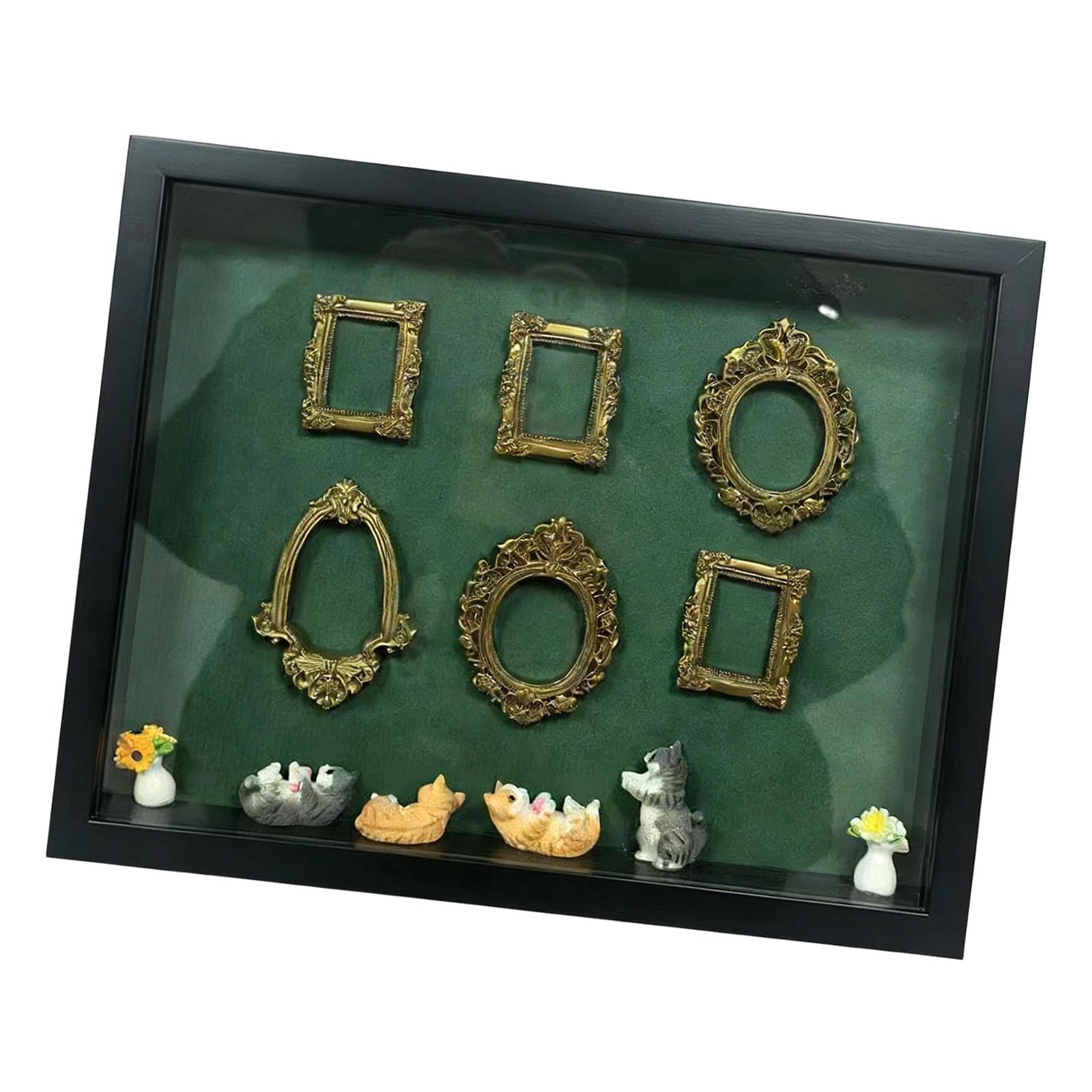 our fave Diys Minis Museums Silhouetted Box, Shadows Box Frame Display Case, Personalize Photo Shadows Display with Figurine Frame Set