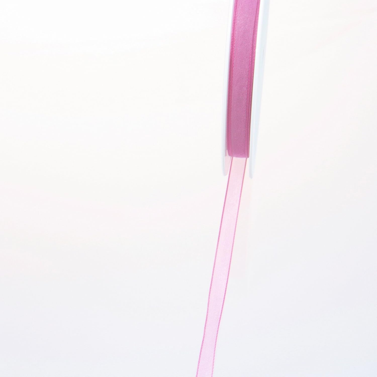 Deko und Band 53736 Organza Ribbon with Selvedge 50 m col. 7 mm, Antique Pink 53736/7/50 – 53