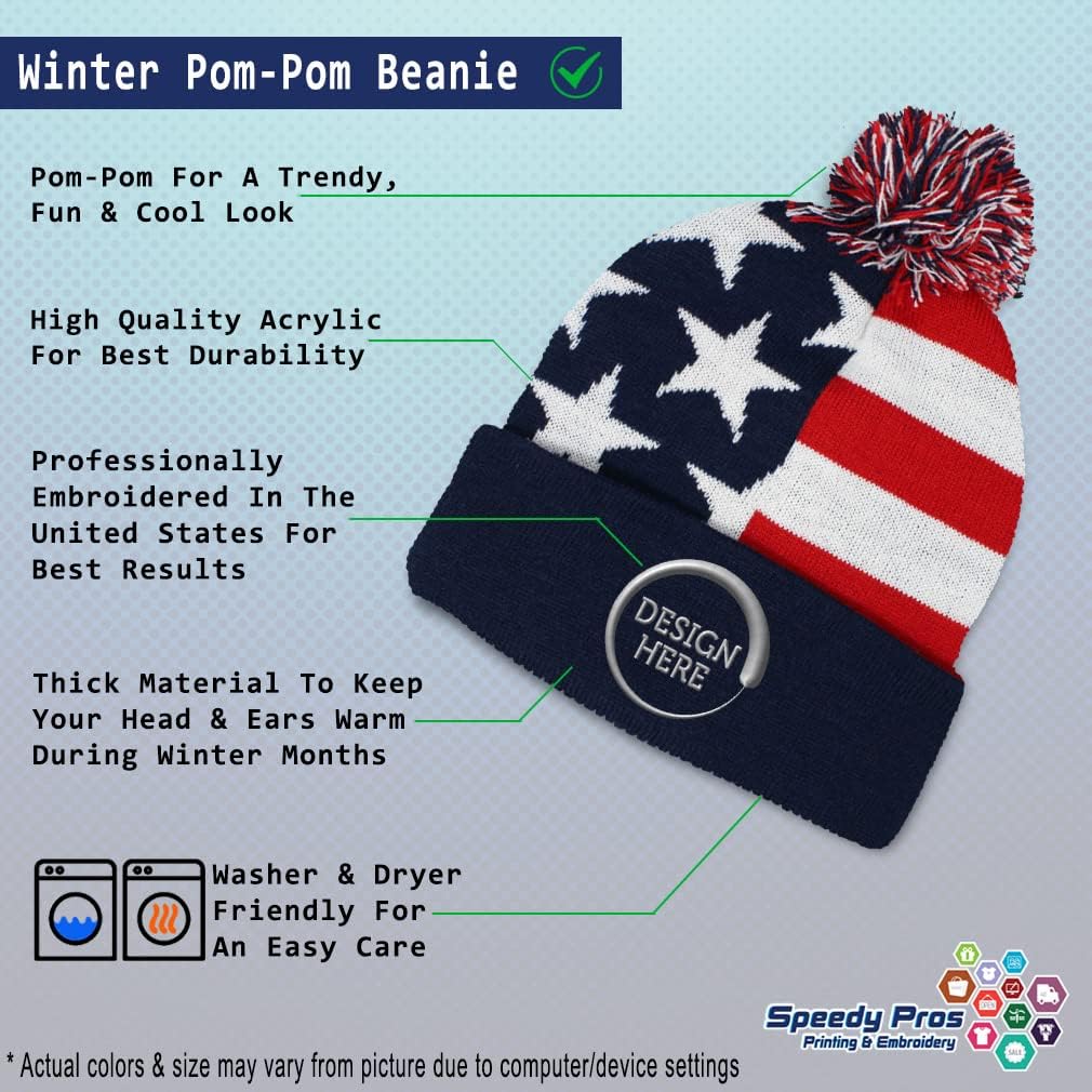 Custom Pom Pom Beanies for Women Field Hockey Sport A Skull Cap Winter Hats for Men Acrylic One Size - Image 4