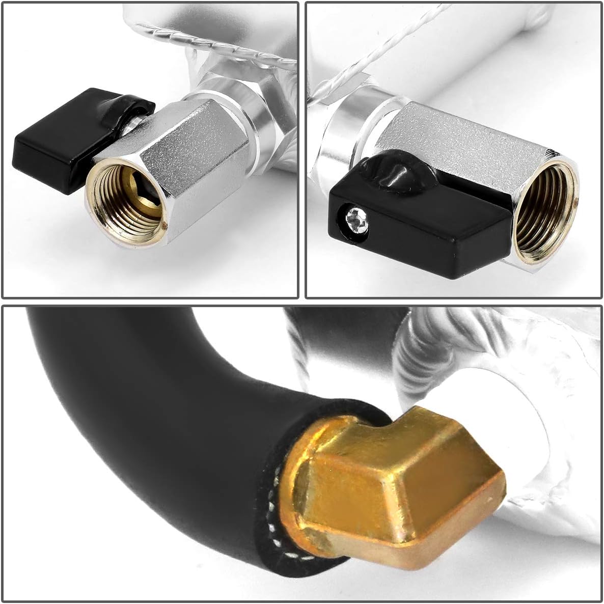 DNA MOTORING TANK-COL-009 Aluminum Coolant Expansion Overflow Tank [Compatible with 05-10 FORD MUSTANG]