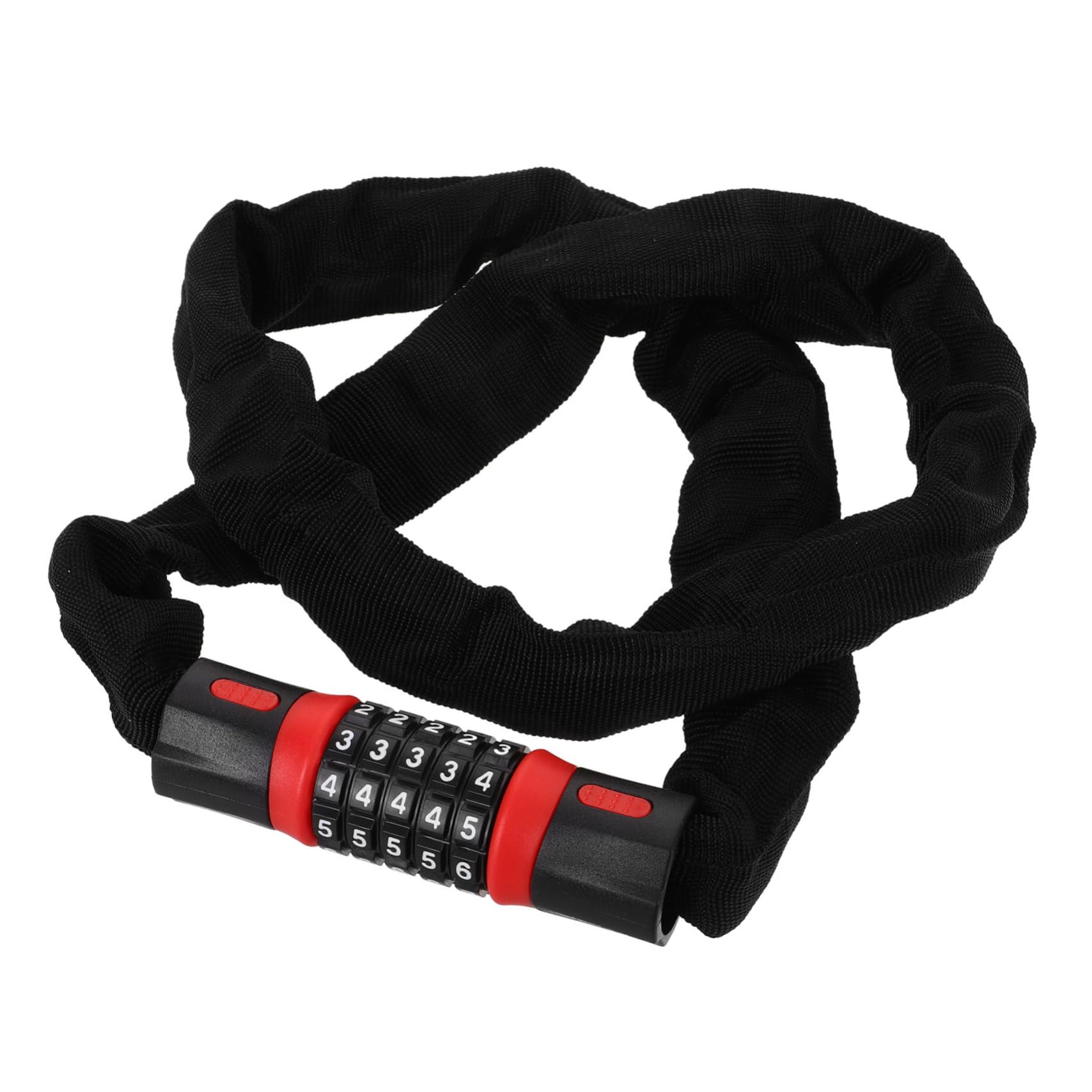 GANAZONO Bike Chain Lock 5- Password Safety Lock Carbon Steel for Scooters Motorbikes and Mountain Bikes