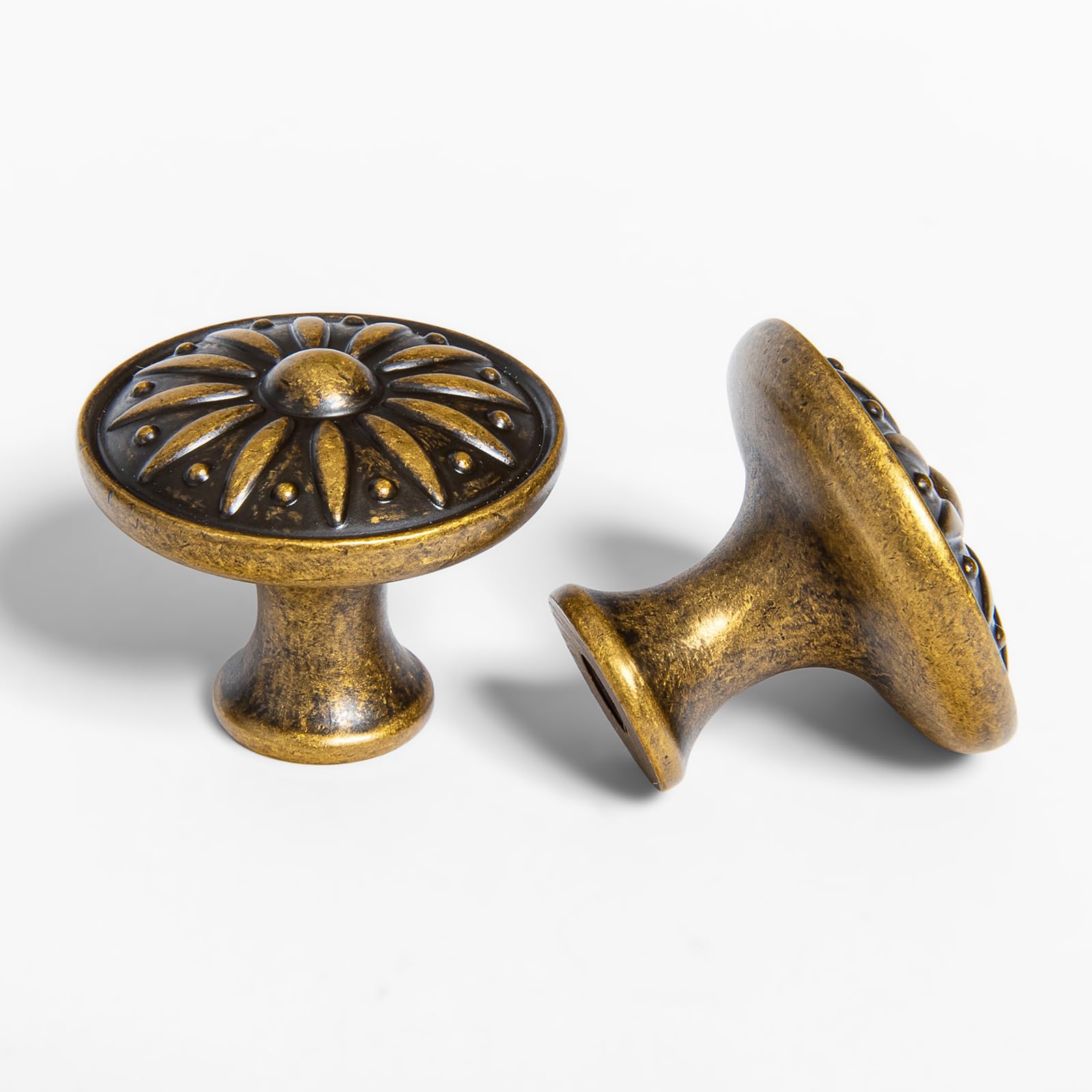 LONTAN 10 Stück Schrankknöpfe Vintage Bronze - Möbelknöpfe Ölgeriebene Bronze - Schubladenknöpfe für Schrank