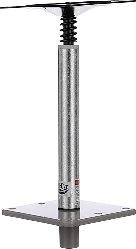 Miniatura 3 de Attwood 97749-7 Swivl-Eze Lock'N-Pin Paquete de pedestal de  pulgadas, acabado de aluminio cepillado, 11 pulgadas de alto, placa base de 7 x 7