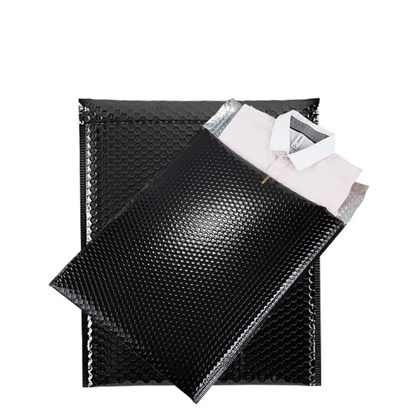 Busta a bolle d'aria nera brillante da 100 pezzi for forniture for piccole imprese per Imballaggio(15x19cm)