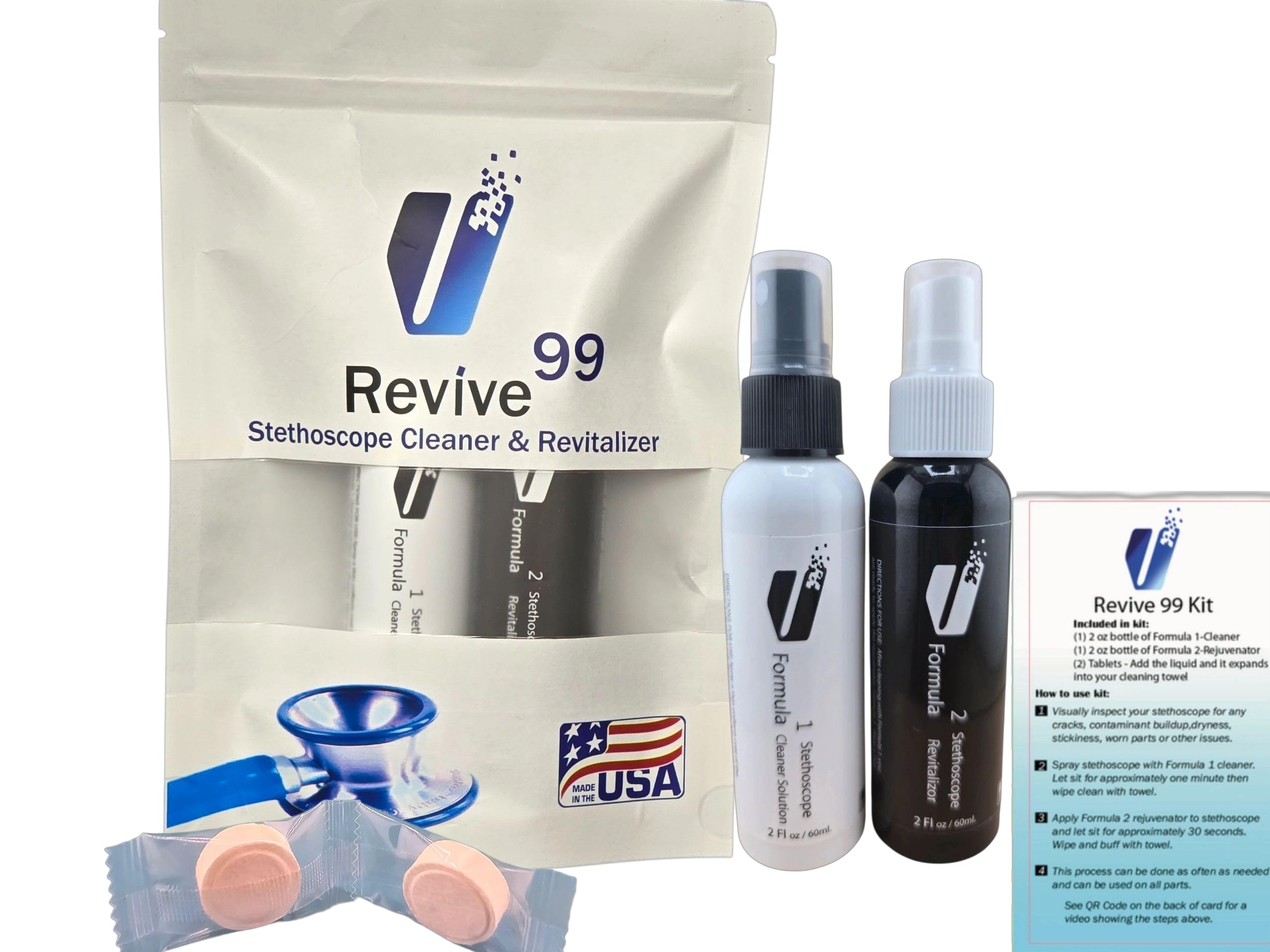 Revive99 Alcohol Free Stethoscope & Instrument Care, Cleaner & Revitalizer