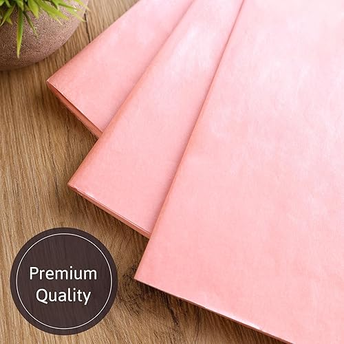 Miniatura 5 de Shindel 120 hojas de papel de seda rosa, papel de regalo de 20 x 14 pulgadas, papel de seda para bolsas de regalo, boda, día de San Valentín,